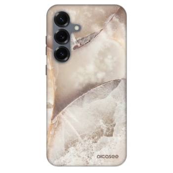 Szilikon tok erre a típusra Samsung Galaxy S25 5G - Cream marble