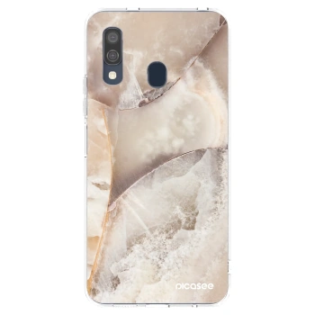 Picasee átlátszó szilikon tok az alábbi mobiltelefonokra Samsung Galaxy A40 A405F - Cream marble