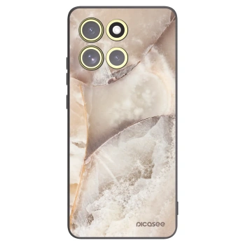 Picasee fekete szilikon tok az alábbi mobiltelefonokra Motorola Moto G86 5G - Cream marble