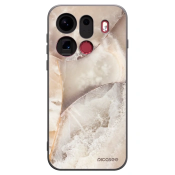 Picasee fekete szilikon tok az alábbi mobiltelefonokra OPPO Find X9 Pro - Cream marble