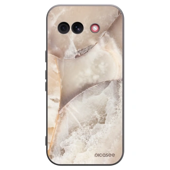 Picasee fekete szilikon tok az alábbi mobiltelefonokra Google Pixel 10a - Cream marble
