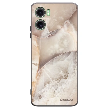 Picasee fekete szilikon tok az alábbi mobiltelefonokra Motorola Moto G06 - Cream marble
