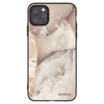 Picasee fekete szilikon tok az alábbi mobiltelefonokra Apple iPhone 11 Pro Max - Cream marble