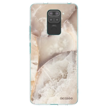 Picasee fekete szilikon tok az alábbi mobiltelefonokra Xiaomi Redmi Note 9 - Cream marble