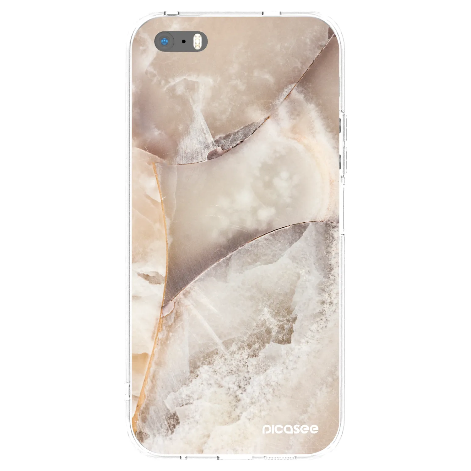 Picasee átlátszó szilikon tok az alábbi mobiltelefonokra Apple iPhone 5/5S/SE - Cream marble