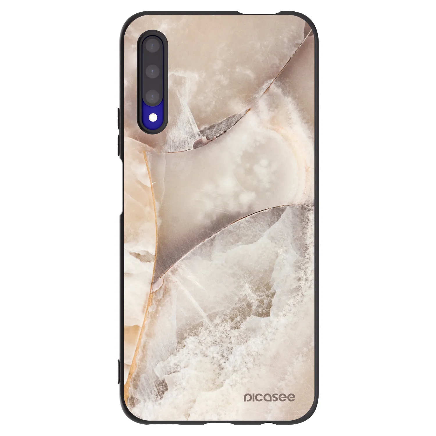 Picasee fekete szilikon tok az alábbi mobiltelefonokra Honor 9X Pro - Cream marble