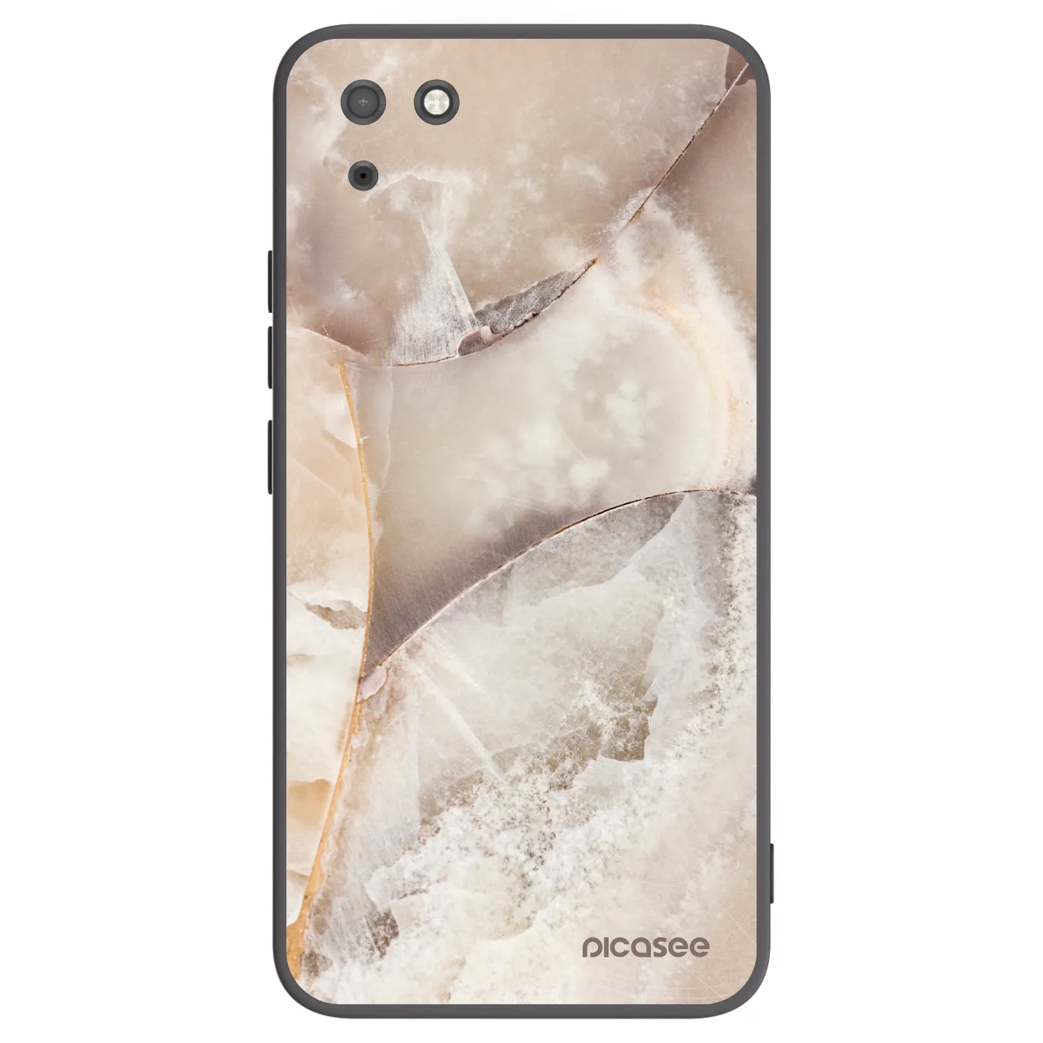 Picasee fekete szilikon tok az alábbi mobiltelefonokra Huawei Y5P - Cream marble