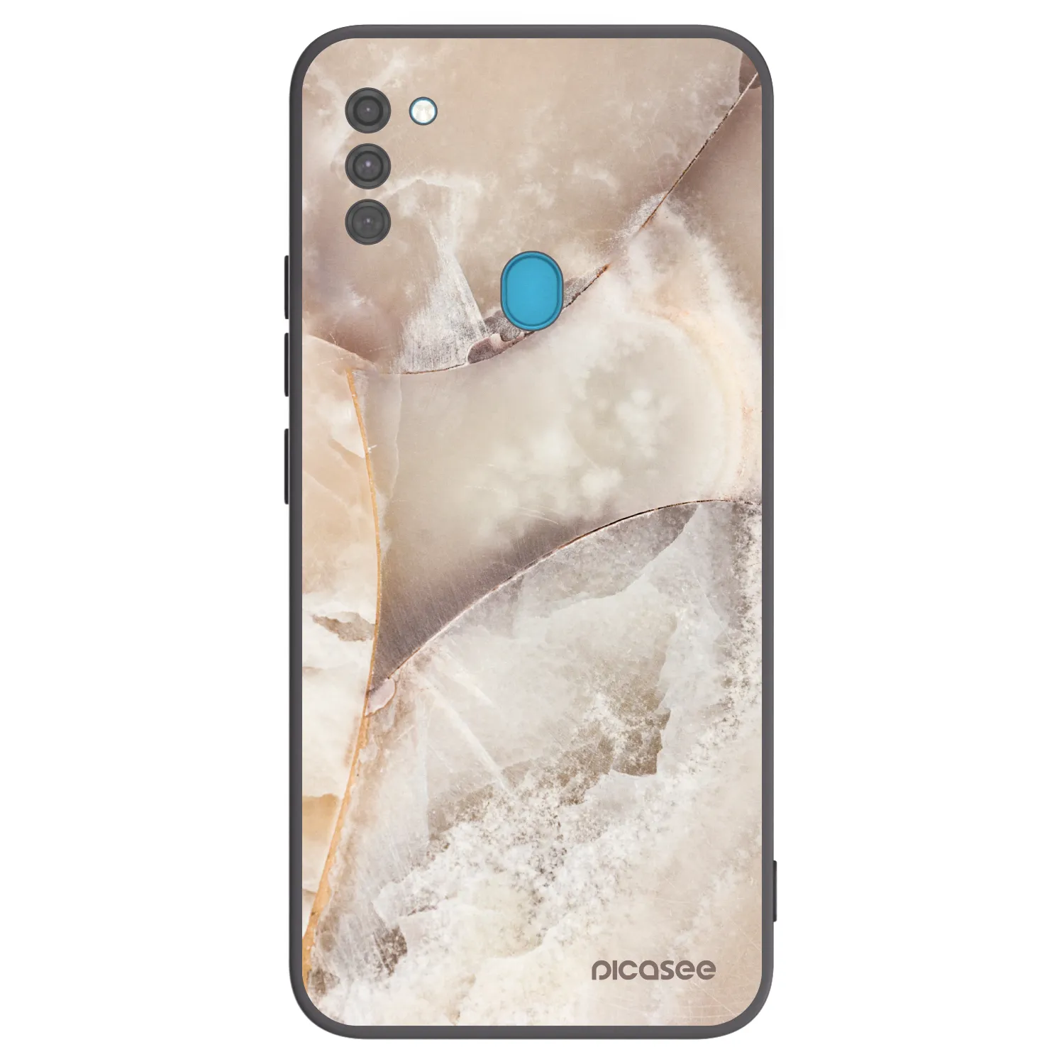 Picasee fekete szilikon tok az alábbi mobiltelefonokra Samsung Galaxy M11 - Cream marble