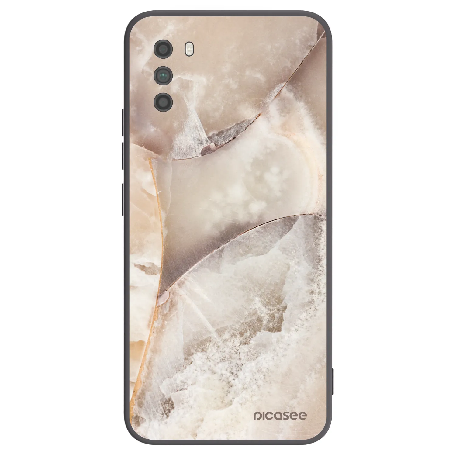 Picasee fekete szilikon tok az alábbi mobiltelefonokra Xiaomi Poco M3 - Cream marble