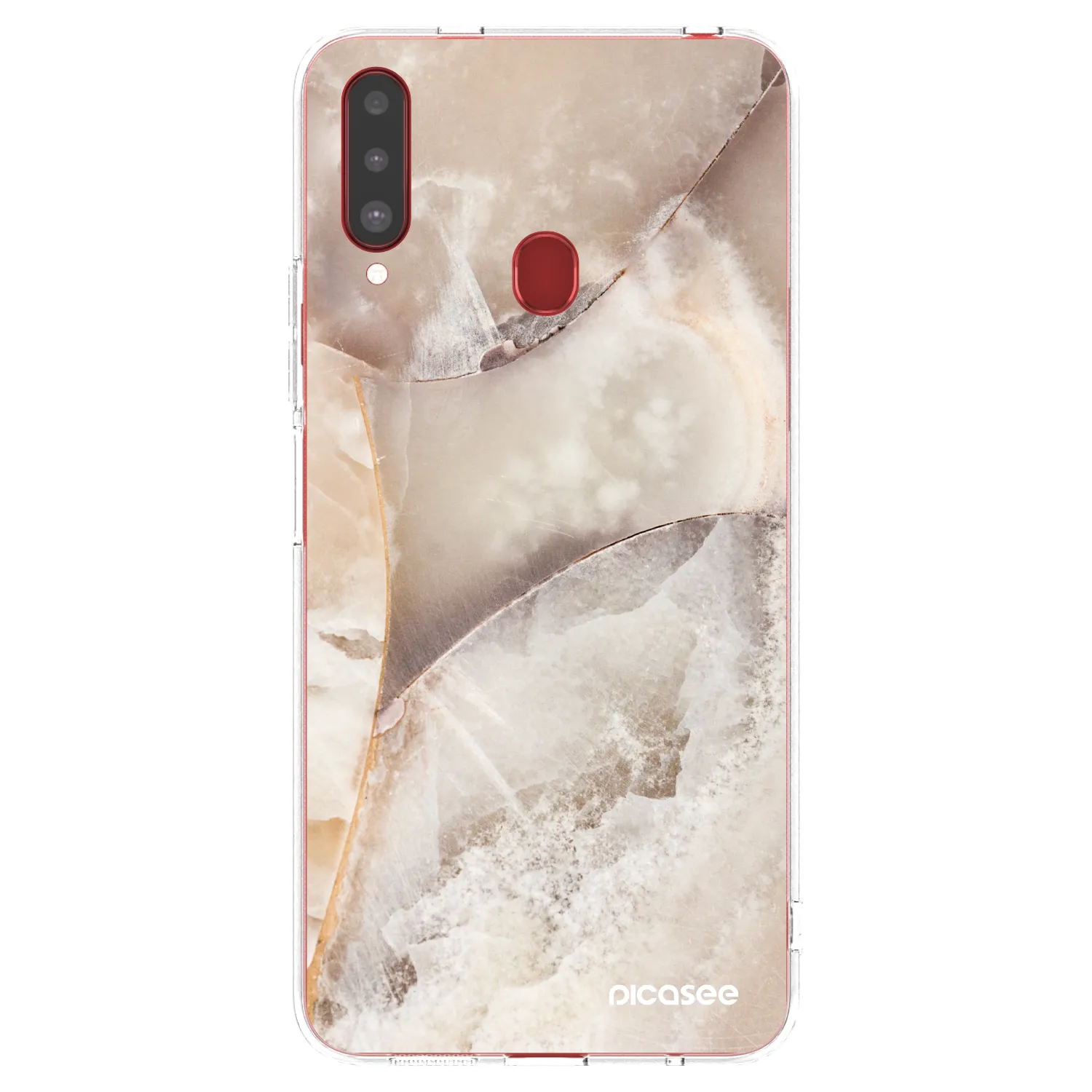 Picasee átlátszó szilikon tok az alábbi mobiltelefonokra Samsung Galaxy A20s - Cream marble