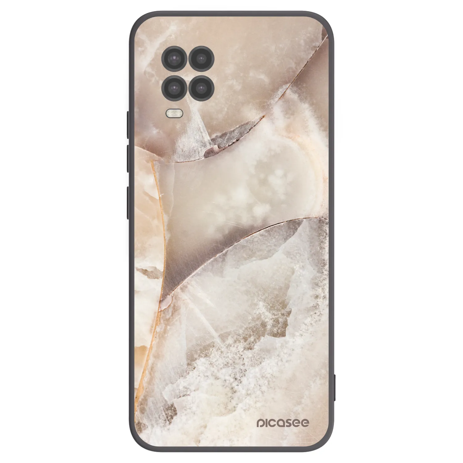 Picasee fekete szilikon tok az alábbi mobiltelefonokra Xiaomi Mi 10 Lite - Cream marble