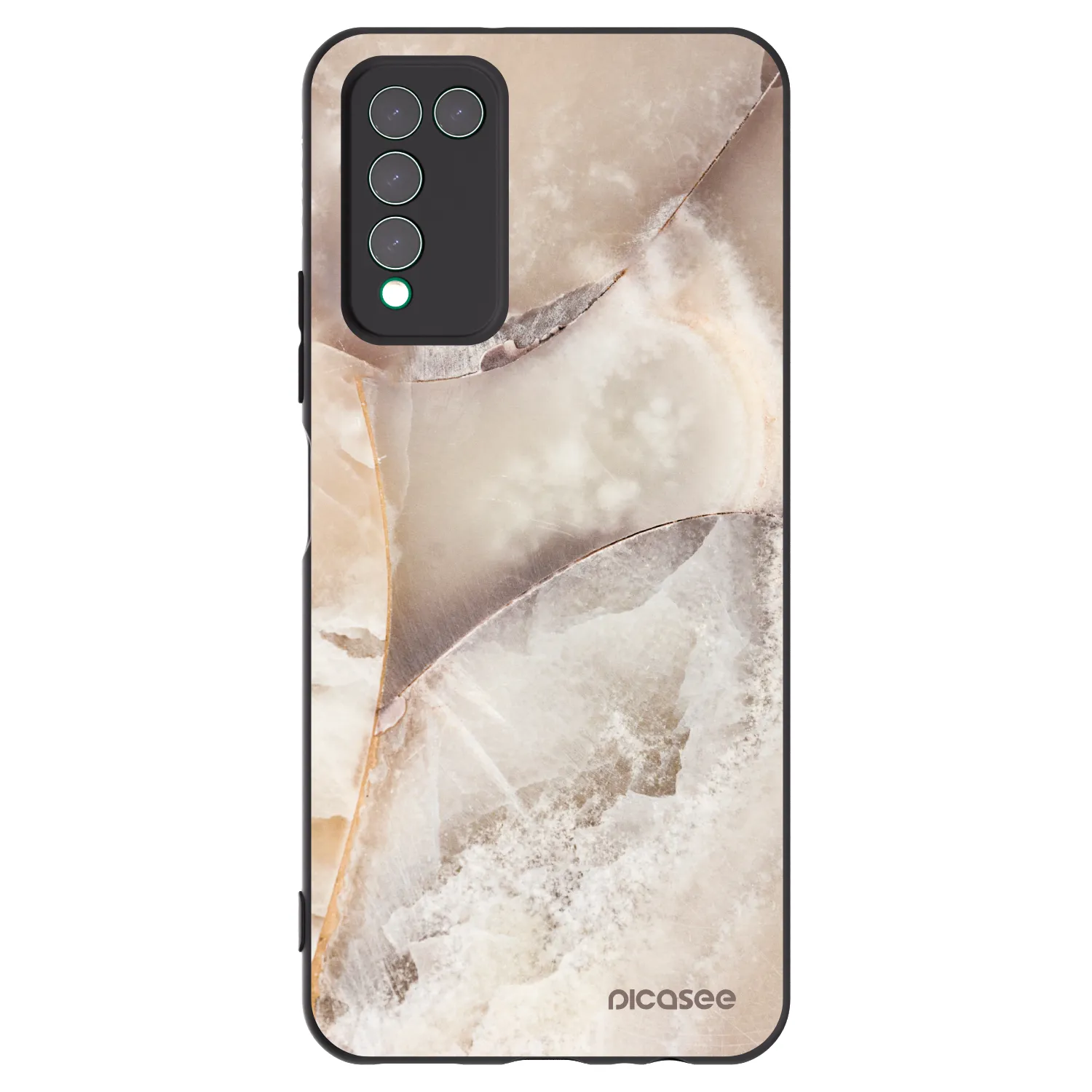 Picasee fekete szilikon tok az alábbi mobiltelefonokra Honor 10X Lite - Cream marble