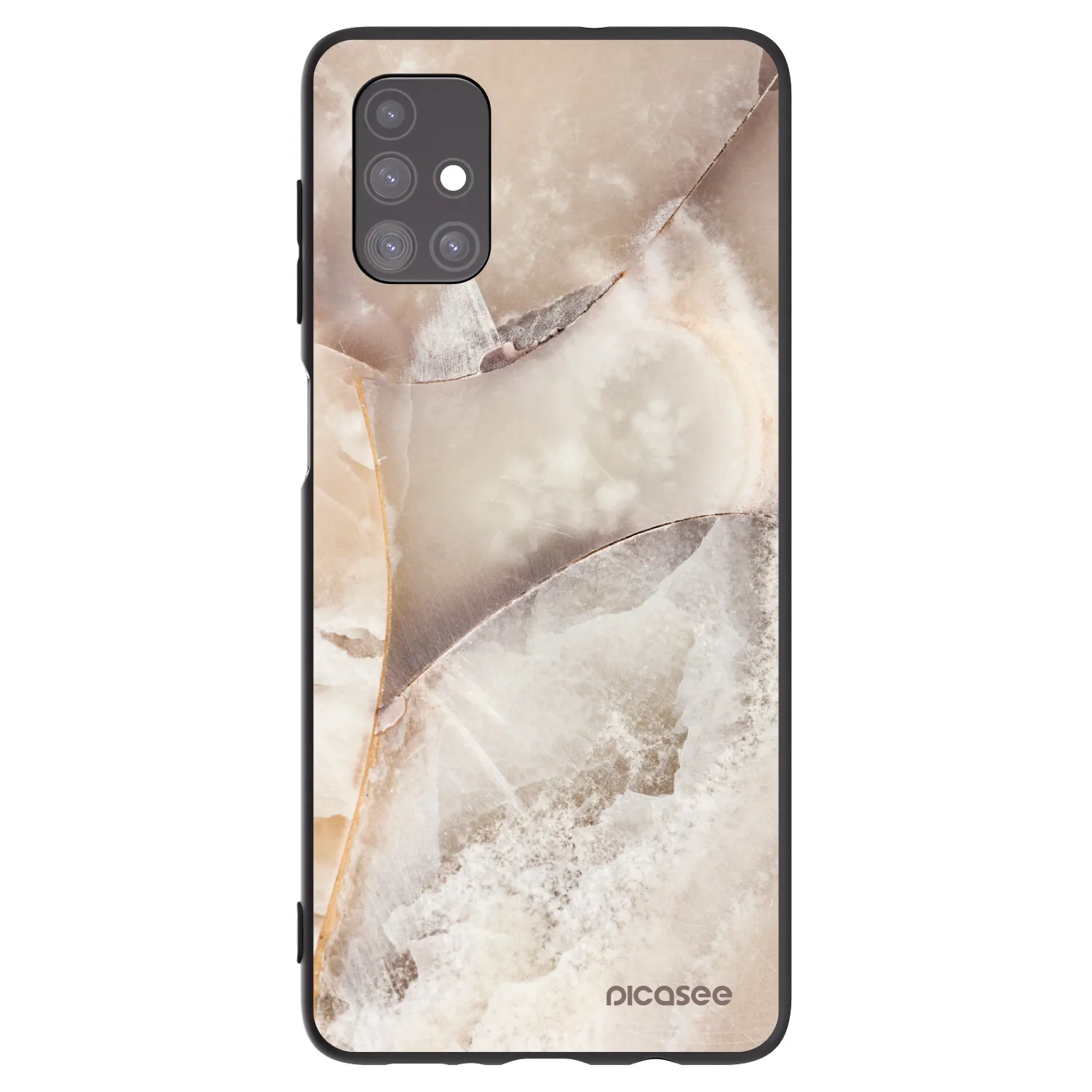 Picasee fekete szilikon tok az alábbi mobiltelefonokra Samsung Galaxy M51 M515F - Cream marble