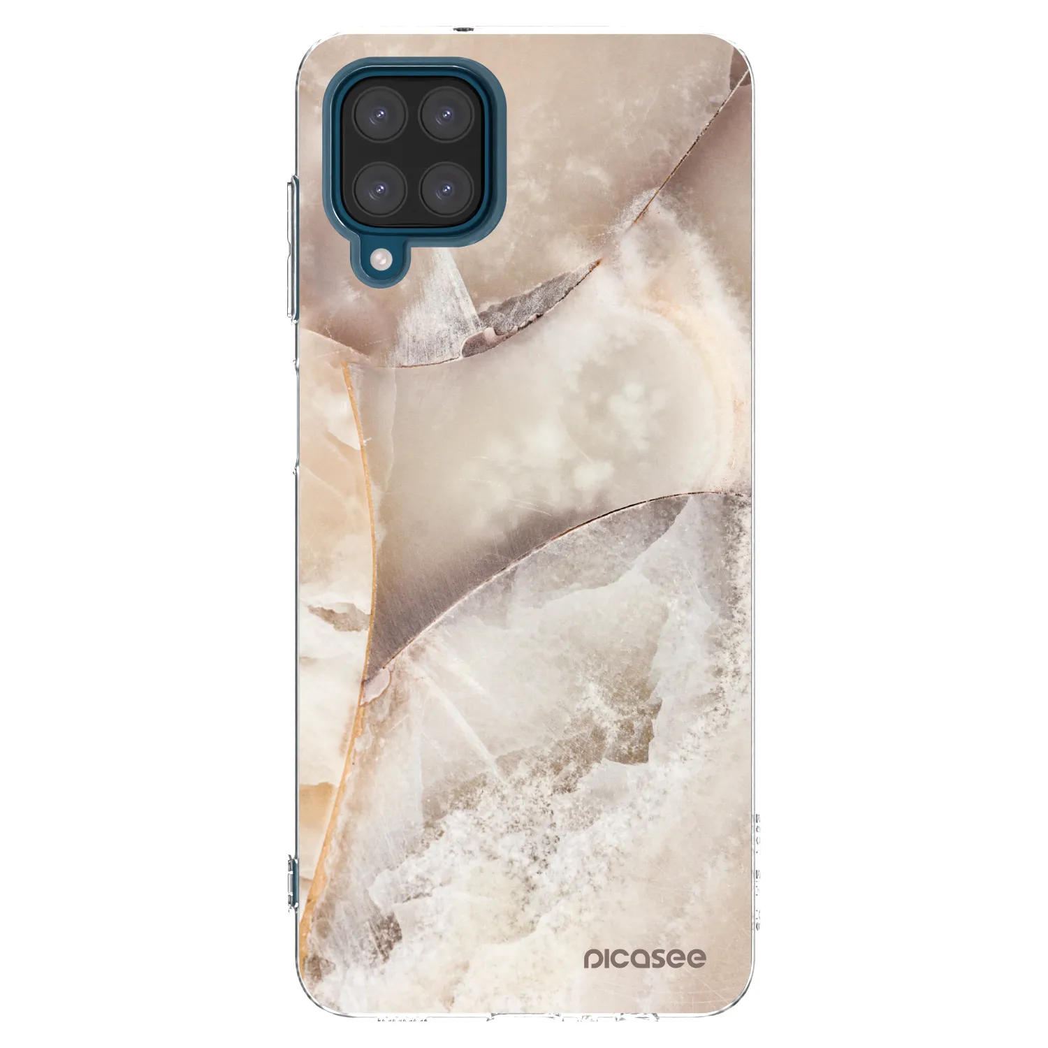 Picasee átlátszó szilikon tok az alábbi mobiltelefonokra Samsung Galaxy A12 A125F - Cream marble