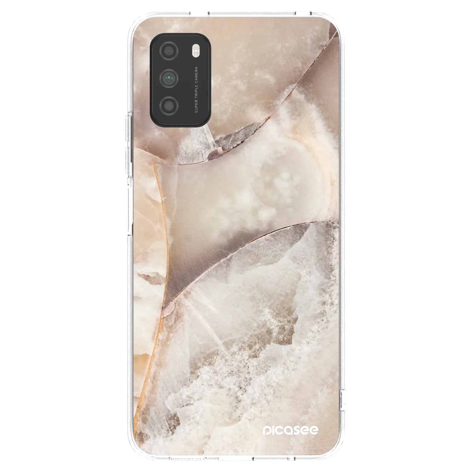 Picasee átlátszó szilikon tok az alábbi mobiltelefonokra Xiaomi Poco M3 - Cream marble