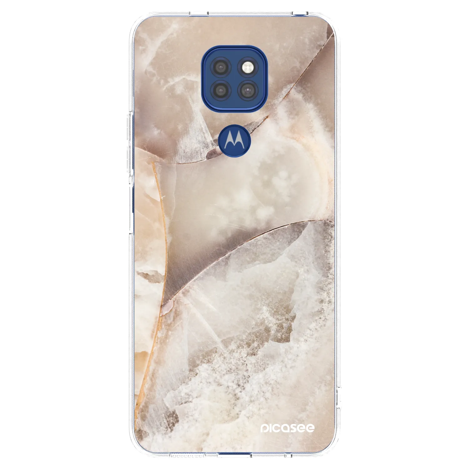 Picasee átlátszó szilikon tok az alábbi mobiltelefonokra Motorola Moto G9 Play - Cream marble