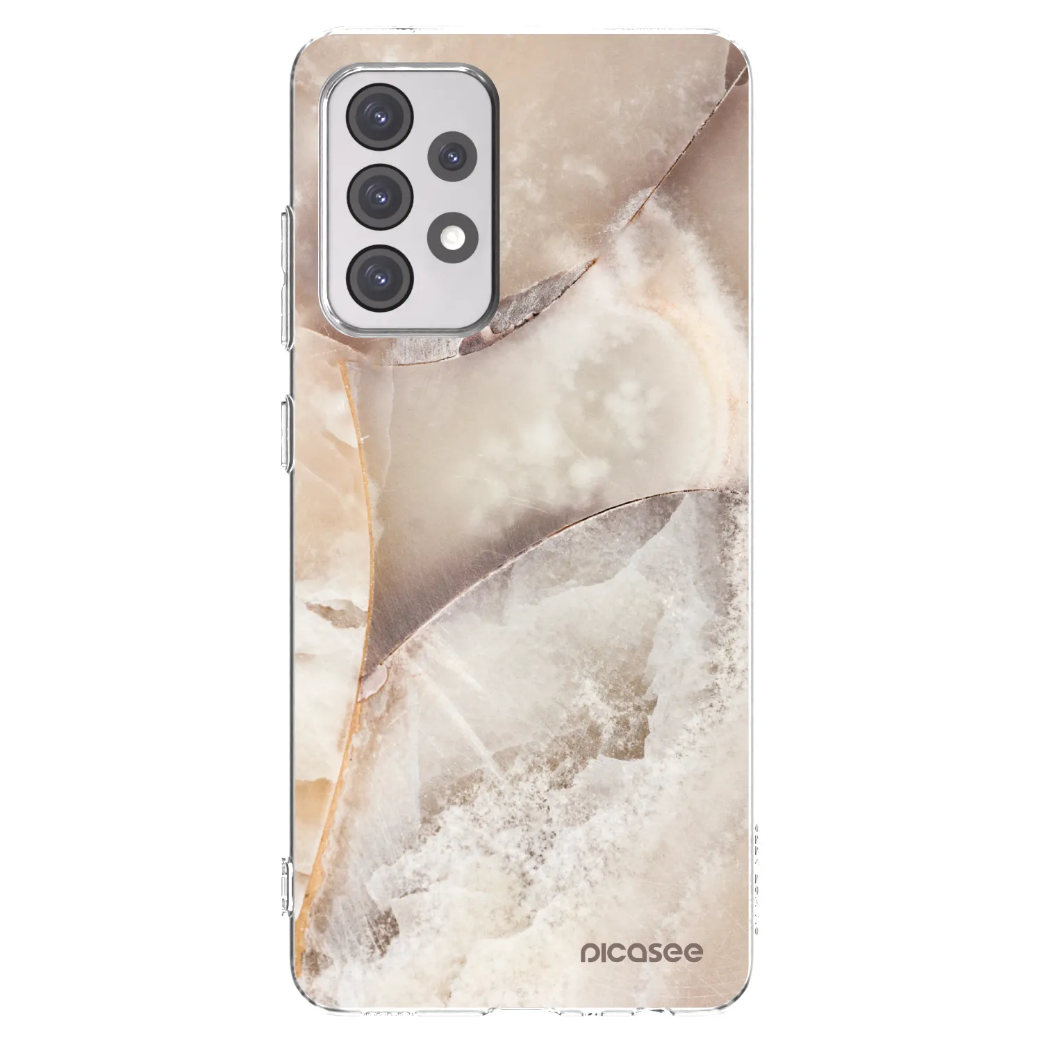 Picasee átlátszó szilikon tok az alábbi mobiltelefonokra Samsung Galaxy A52 5G A525F - Cream marble