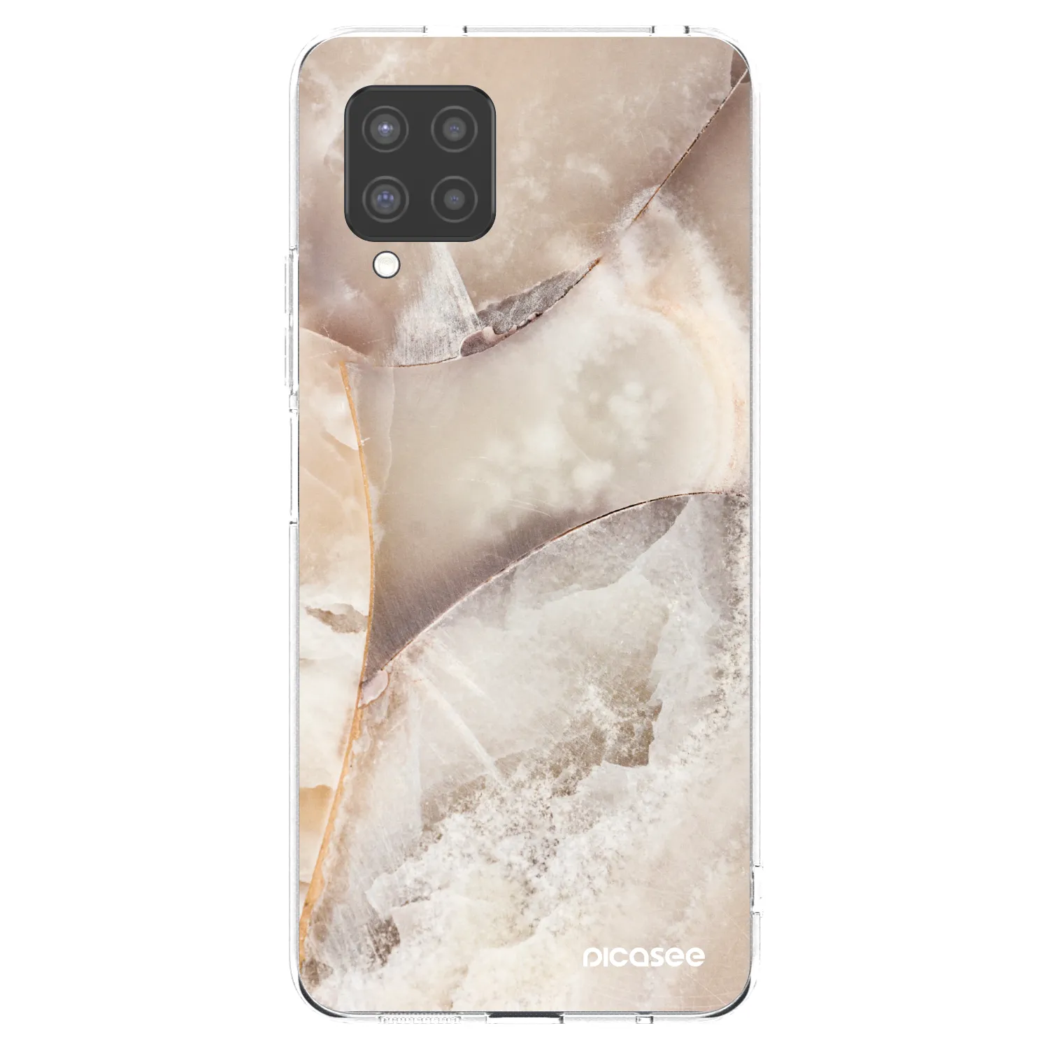 Picasee átlátszó szilikon tok az alábbi mobiltelefonokra Samsung Galaxy A42 A426B - Cream marble