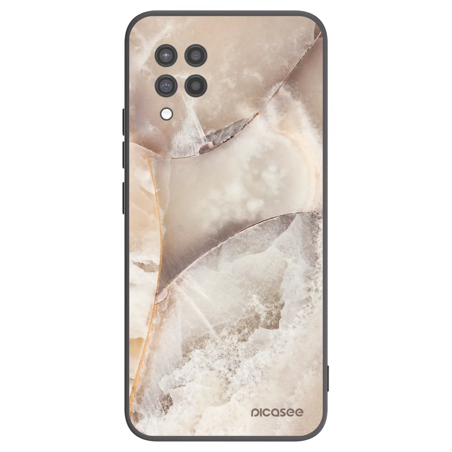 Picasee fekete szilikon tok az alábbi mobiltelefonokra Samsung Galaxy A42 A426B - Cream marble