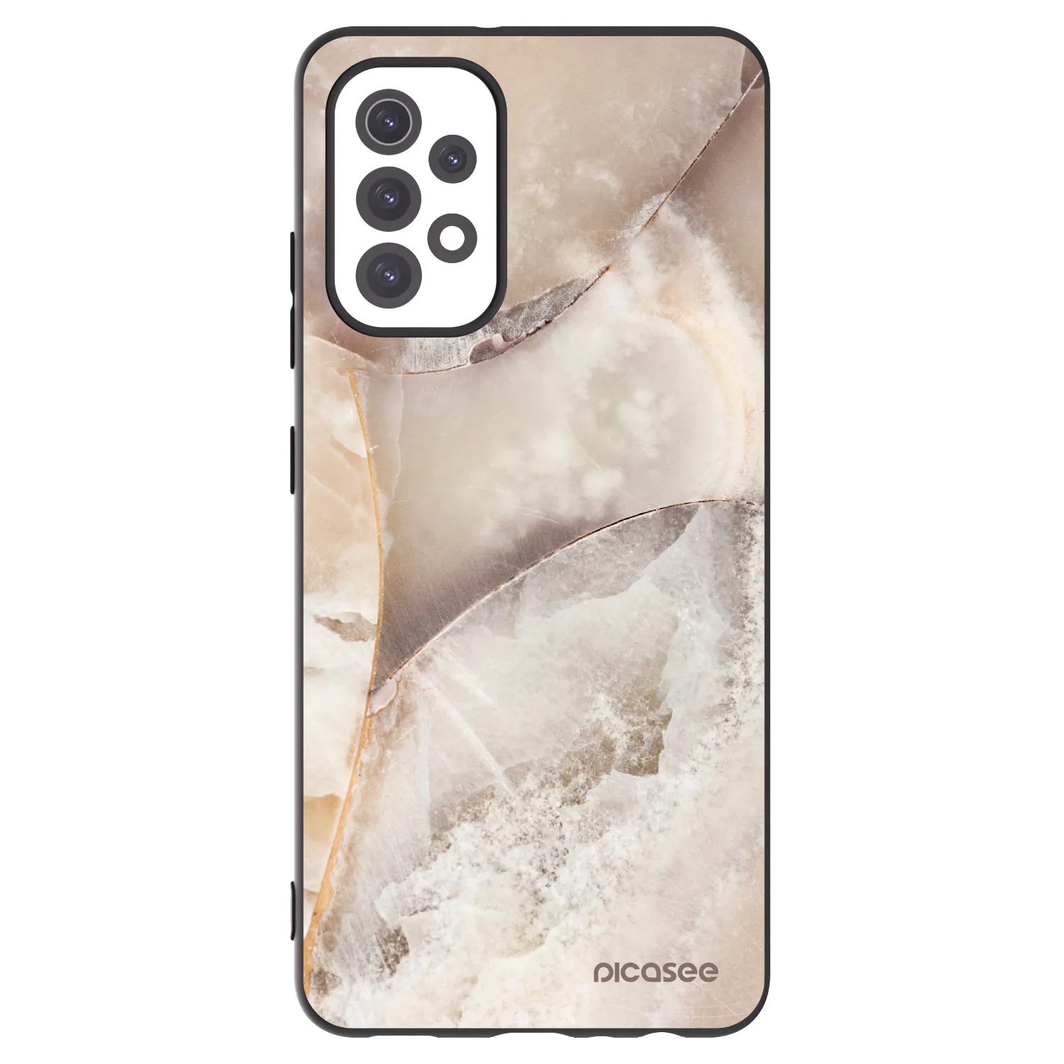 Picasee fekete szilikon tok az alábbi mobiltelefonokra Samsung Galaxy A32 5G A326B - Cream marble
