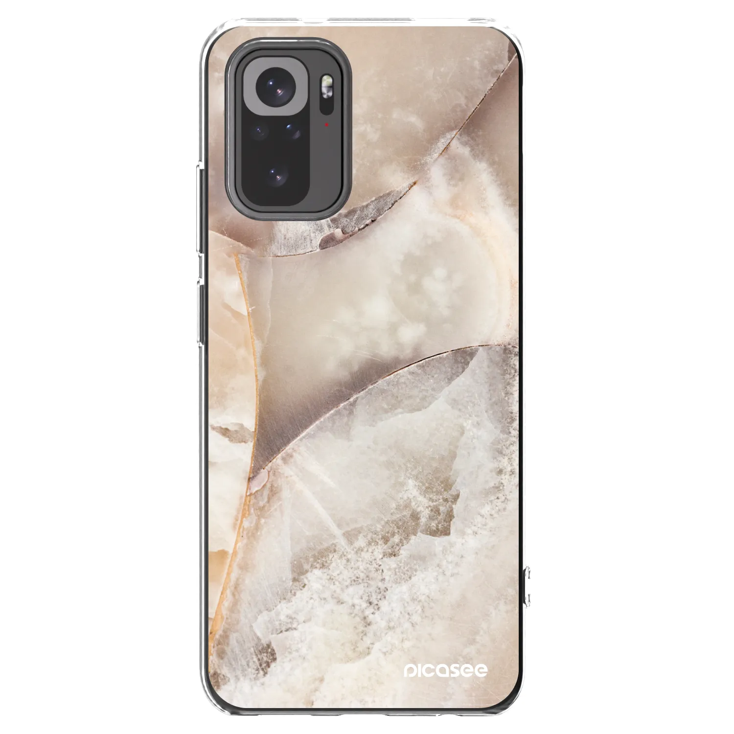 Picasee átlátszó szilikon tok az alábbi mobiltelefonokra Xiaomi Redmi Note 10S - Cream marble