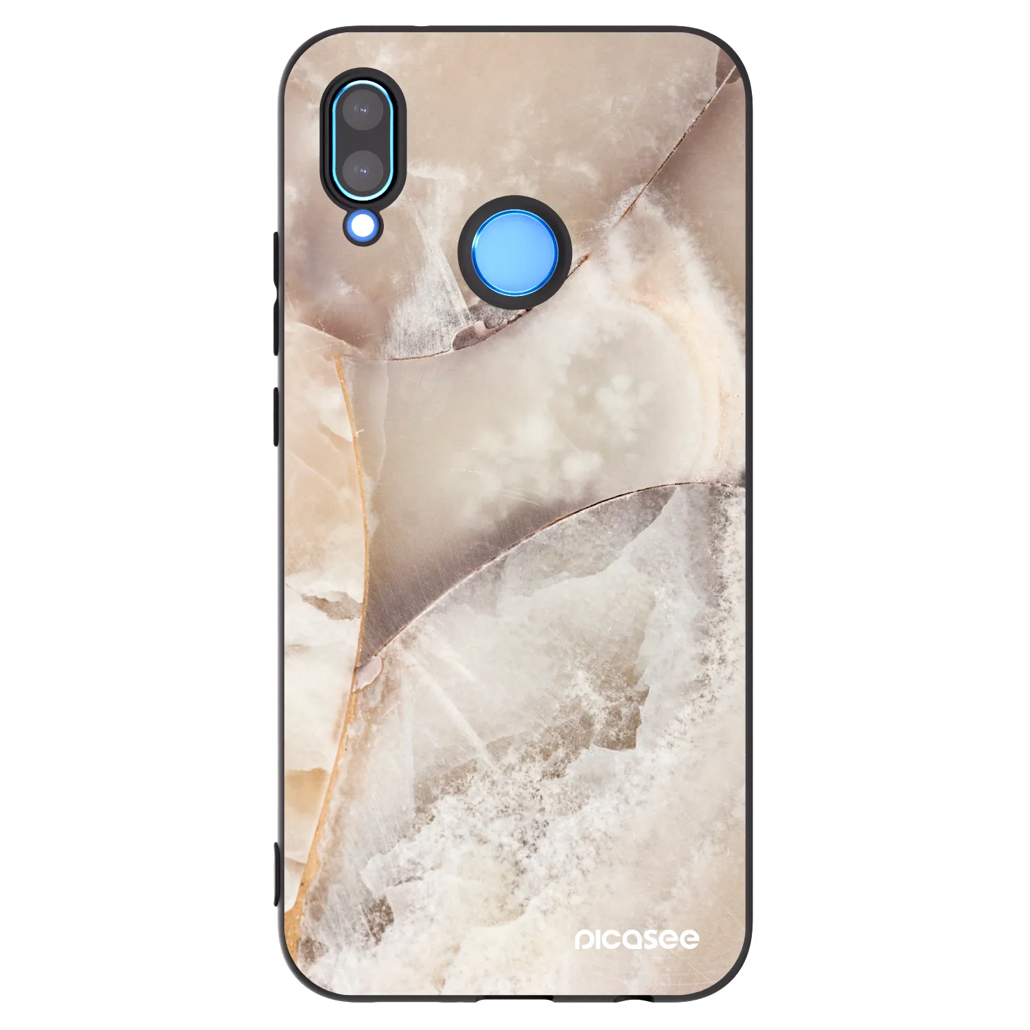 Picasee fekete szilikon tok az alábbi mobiltelefonokra Huawei P20 Lite - Cream marble