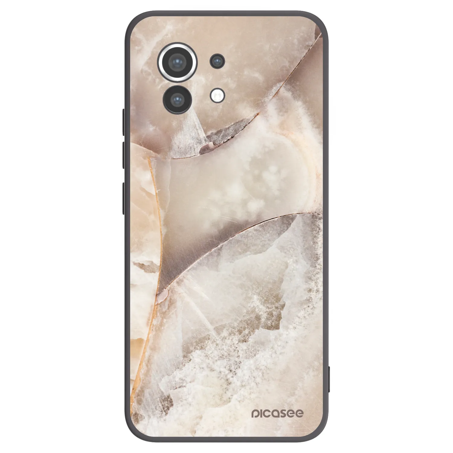 Picasee fekete szilikon tok az alábbi mobiltelefonokra Xiaomi Mi 11 - Cream marble