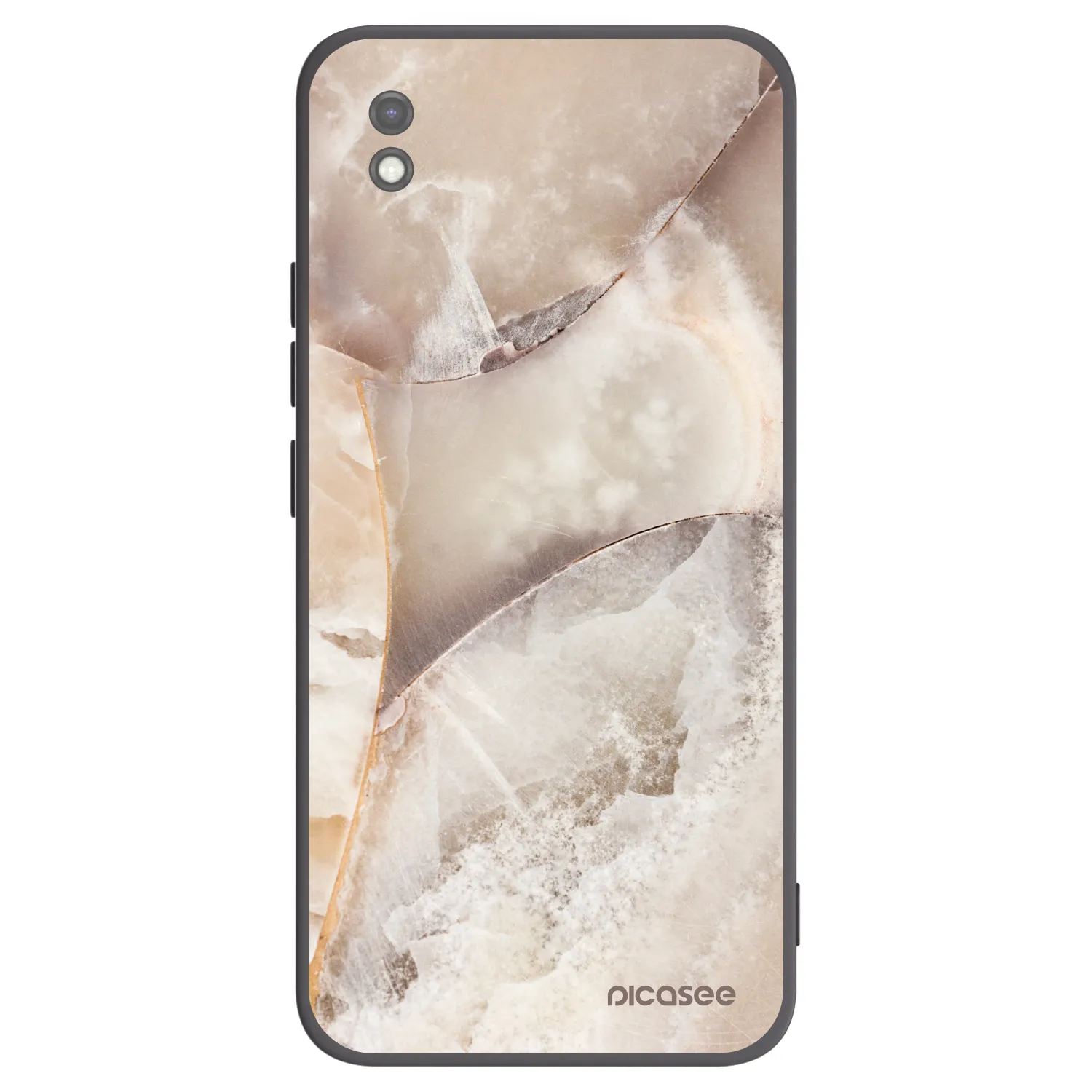 Picasee fekete szilikon tok az alábbi mobiltelefonokra Xiaomi Redmi 9AT - Cream marble