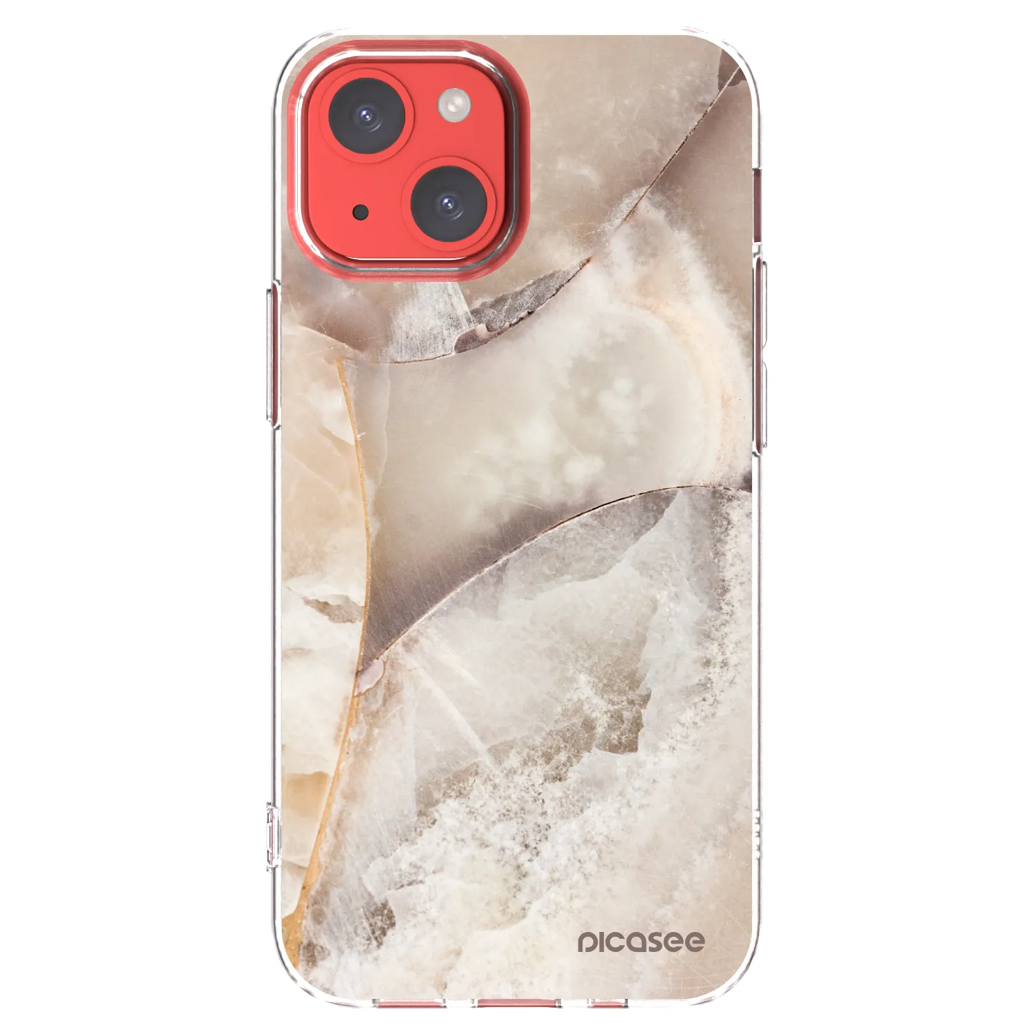 Picasee átlátszó szilikon tok az alábbi mobiltelefonokra Apple iPhone 13 mini - Cream marble