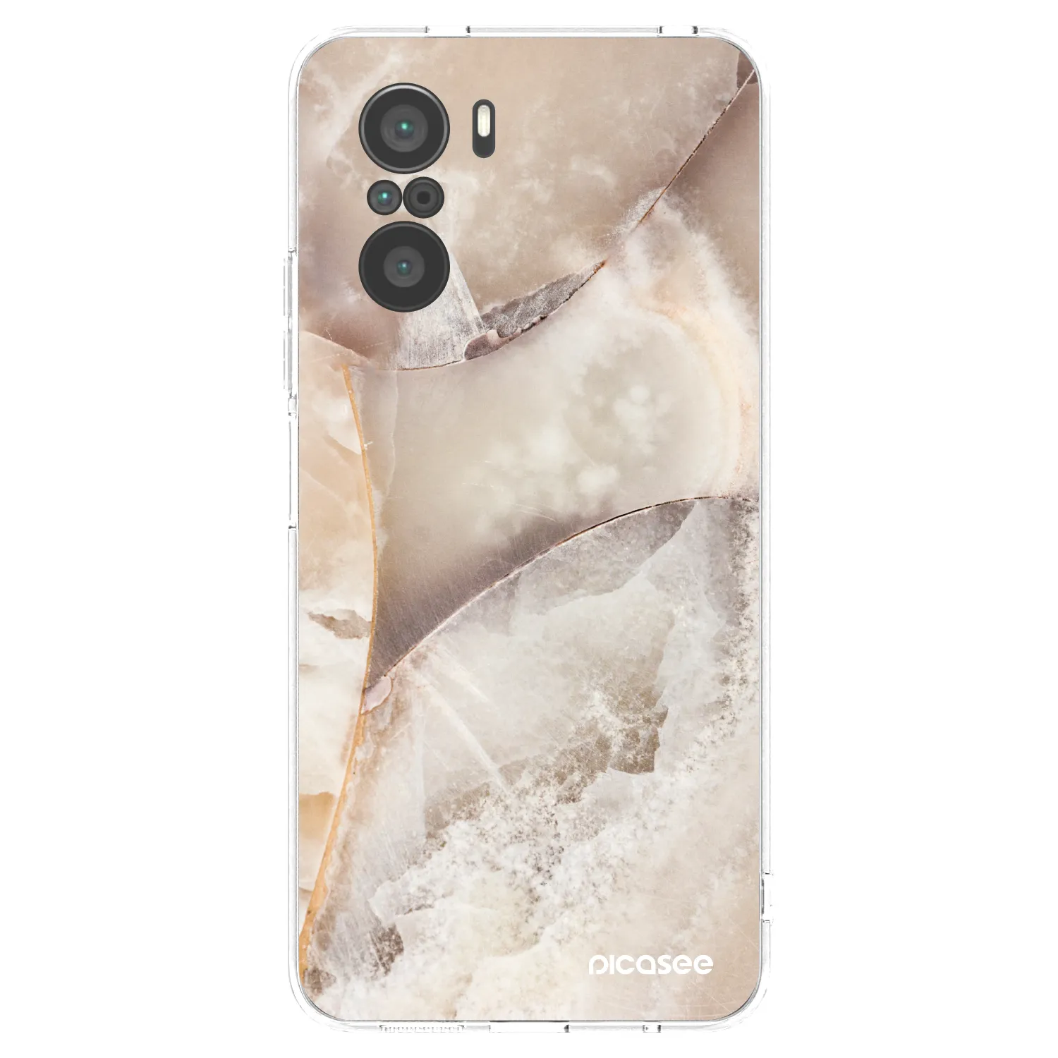 Picasee átlátszó szilikon tok az alábbi mobiltelefonokra Xiaomi Poco F3 - Cream marble