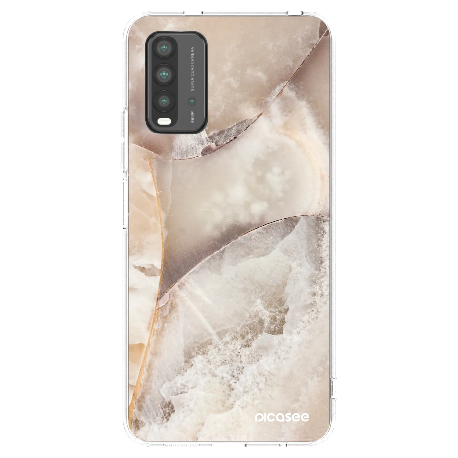 Picasee átlátszó szilikon tok az alábbi mobiltelefonokra Xiaomi Redmi 9T - Cream marble