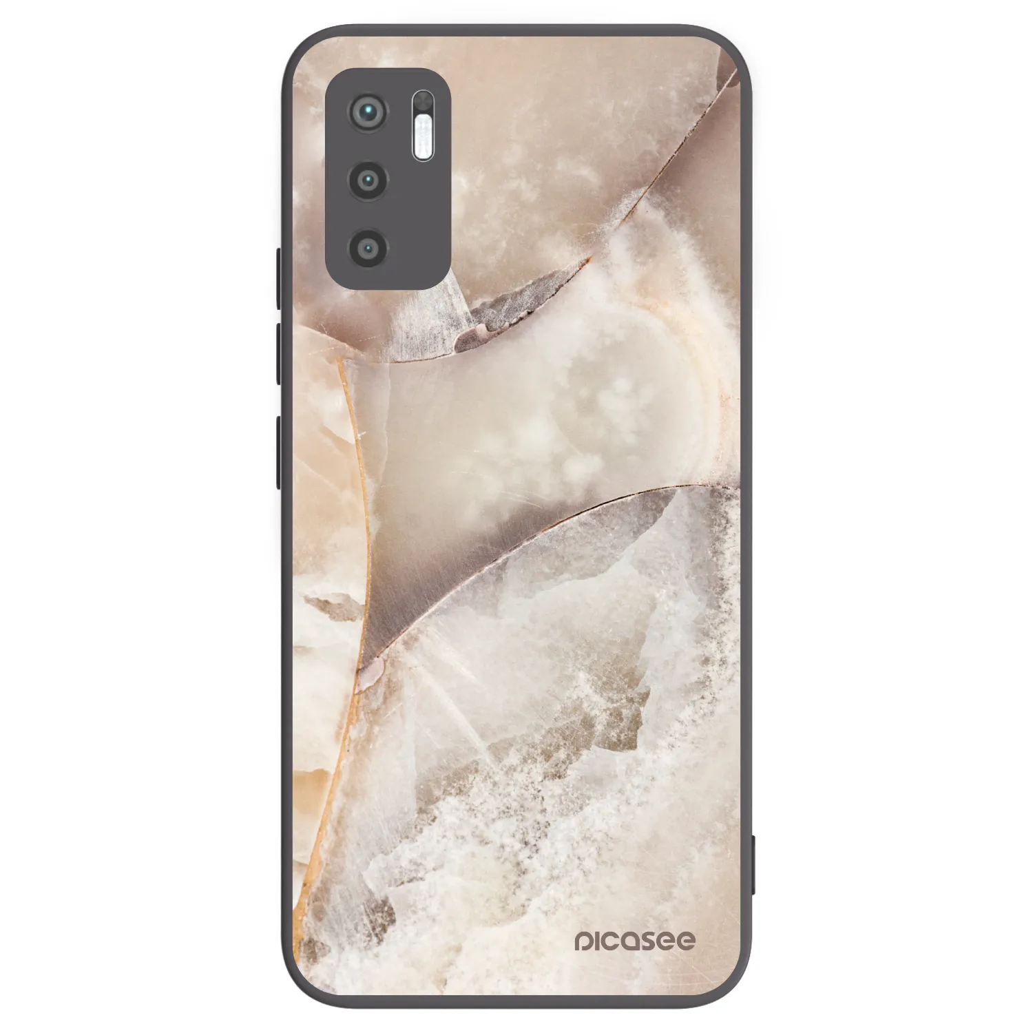 Picasee fekete szilikon tok az alábbi mobiltelefonokra Xiaomi Redmi Note 10 5G - Cream marble