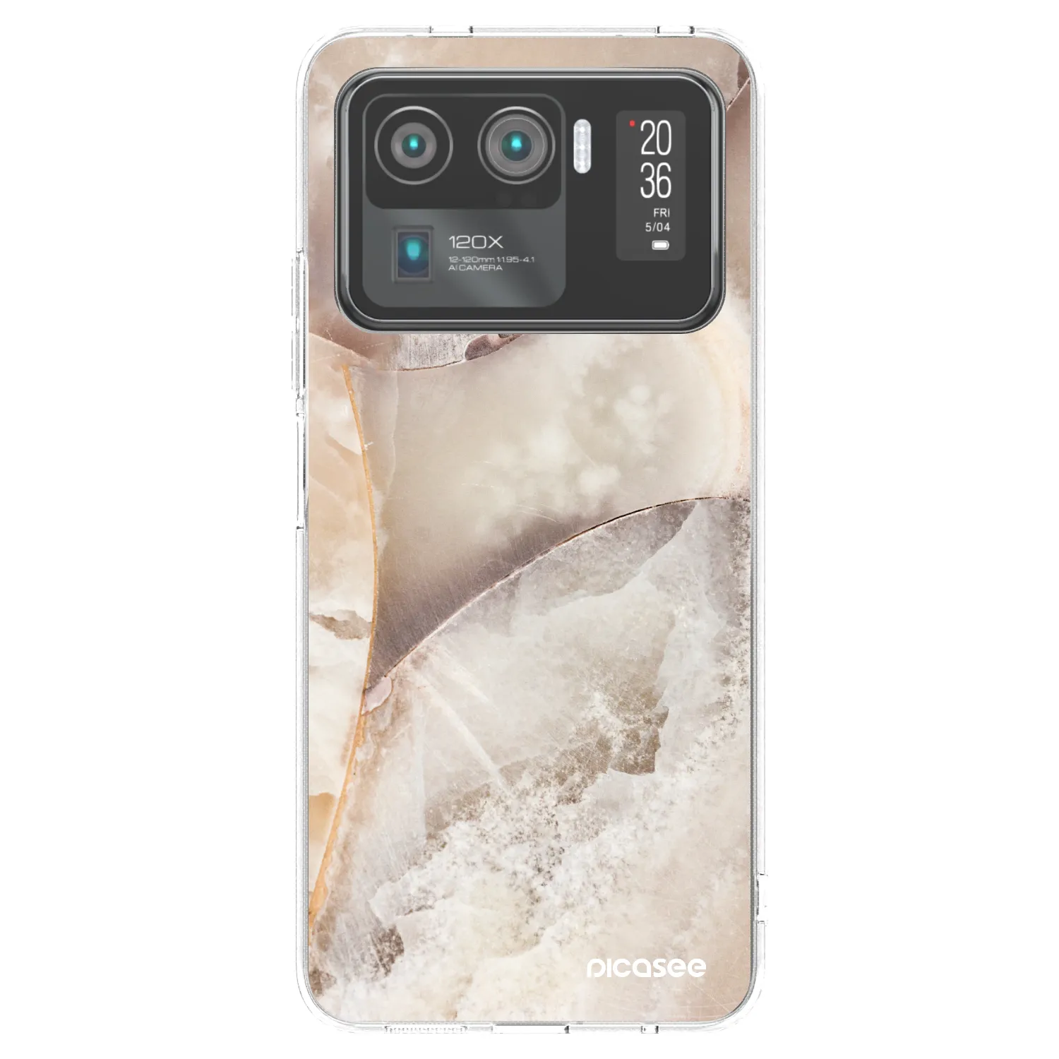 Picasee átlátszó szilikon tok az alábbi mobiltelefonokra Xiaomi Mi 11 Ultra - Cream marble