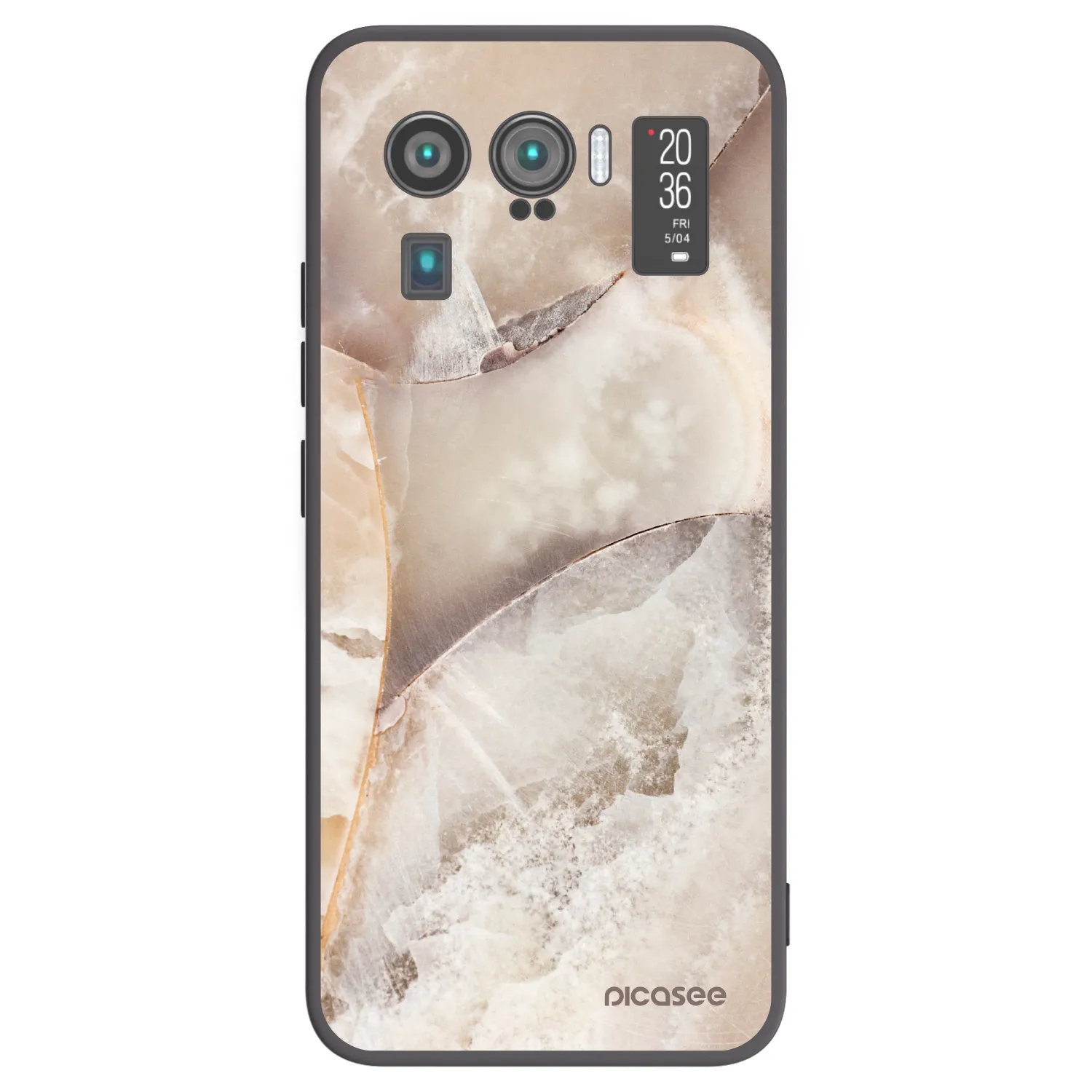 Picasee fekete szilikon tok az alábbi mobiltelefonokra Xiaomi Mi 11 Ultra - Cream marble