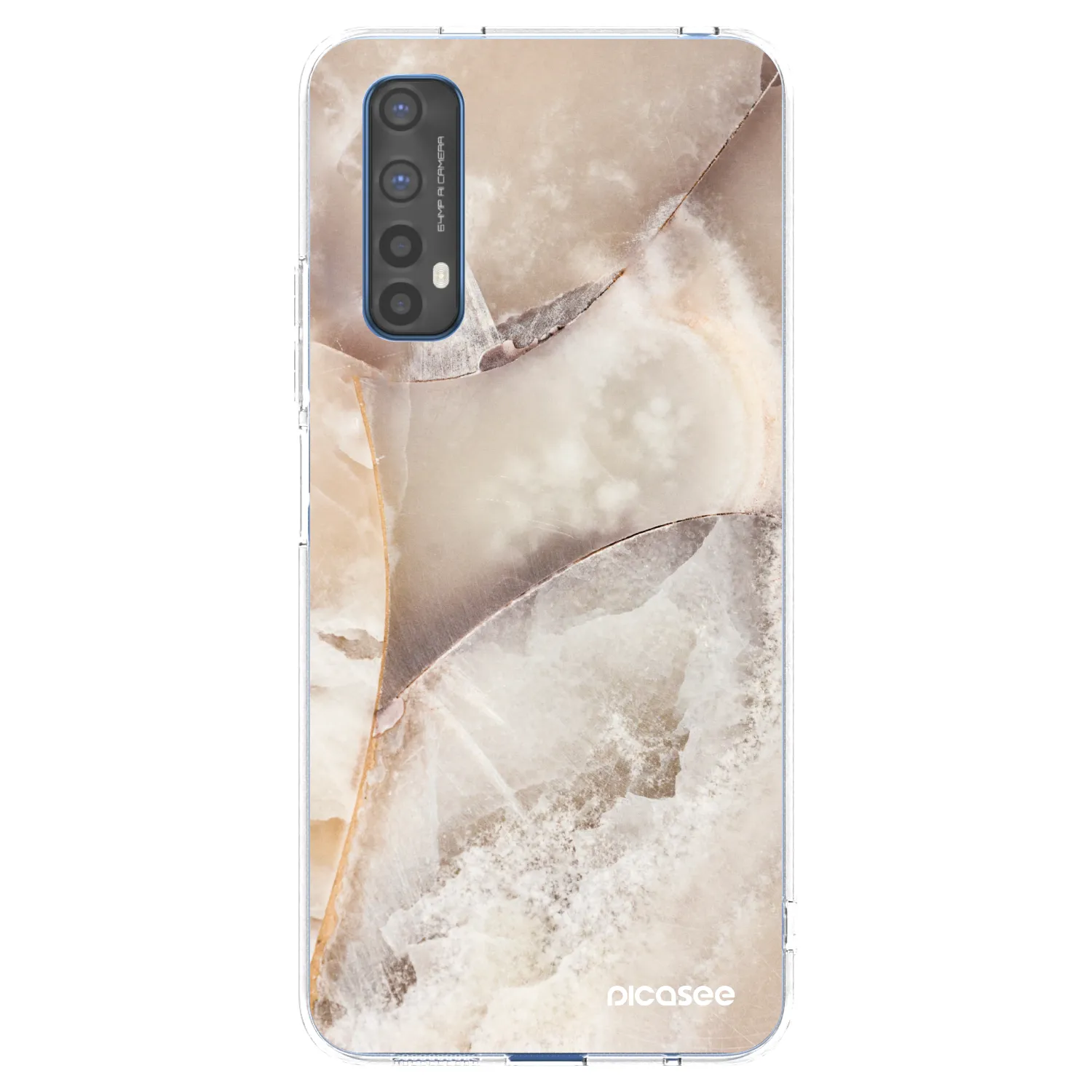 Picasee átlátszó szilikon tok az alábbi mobiltelefonokra Realme 7 - Cream marble
