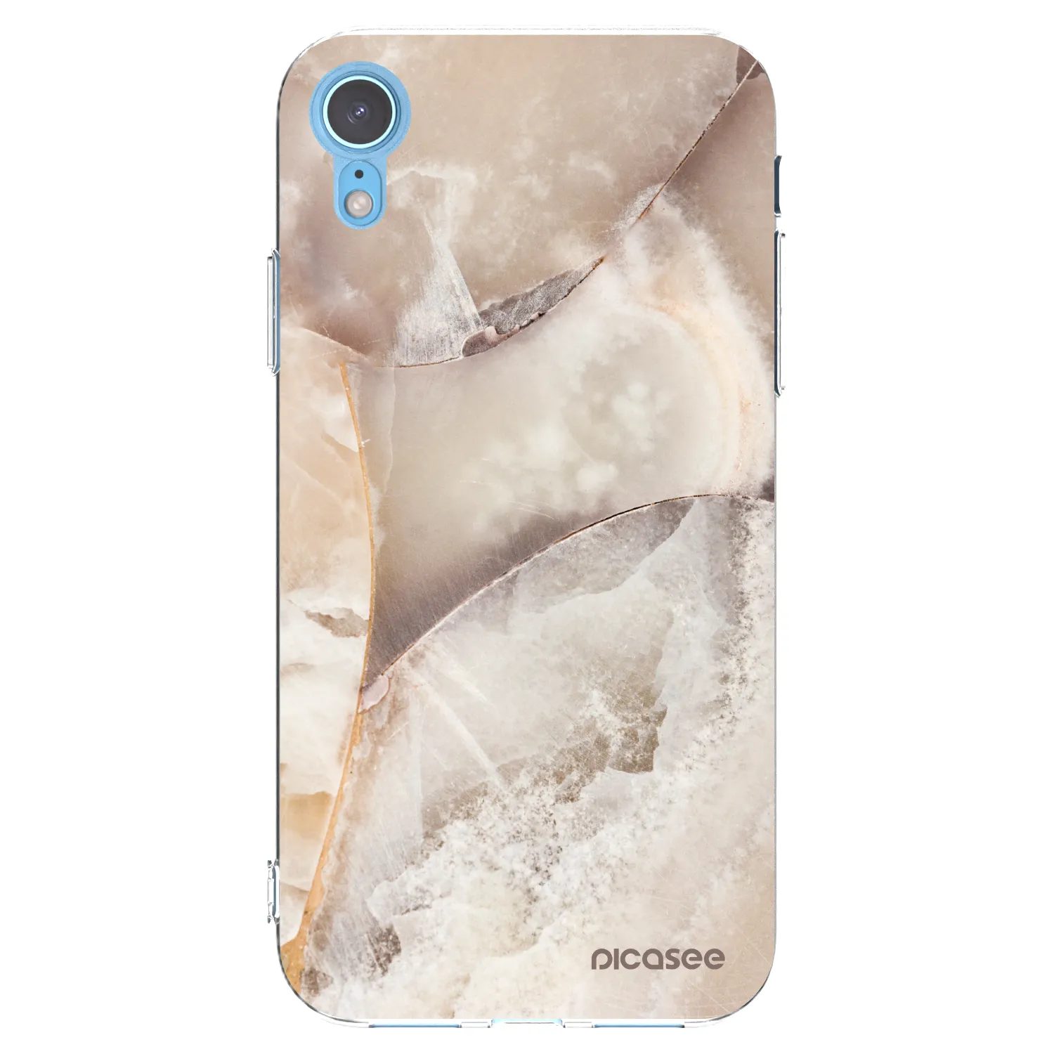 Picasee átlátszó szilikon tok az alábbi mobiltelefonokra Apple iPhone XR - Cream marble