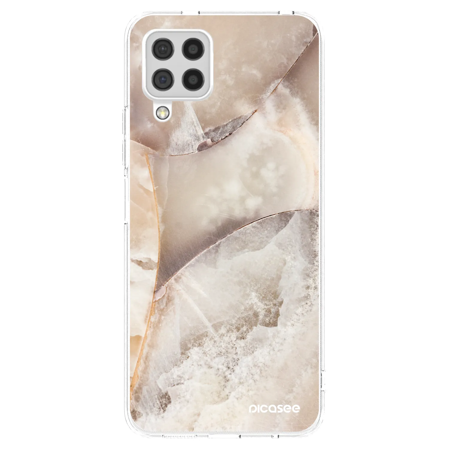 Picasee átlátszó szilikon tok az alábbi mobiltelefonokra Samsung Galaxy A22 A225F 4G - Cream marble