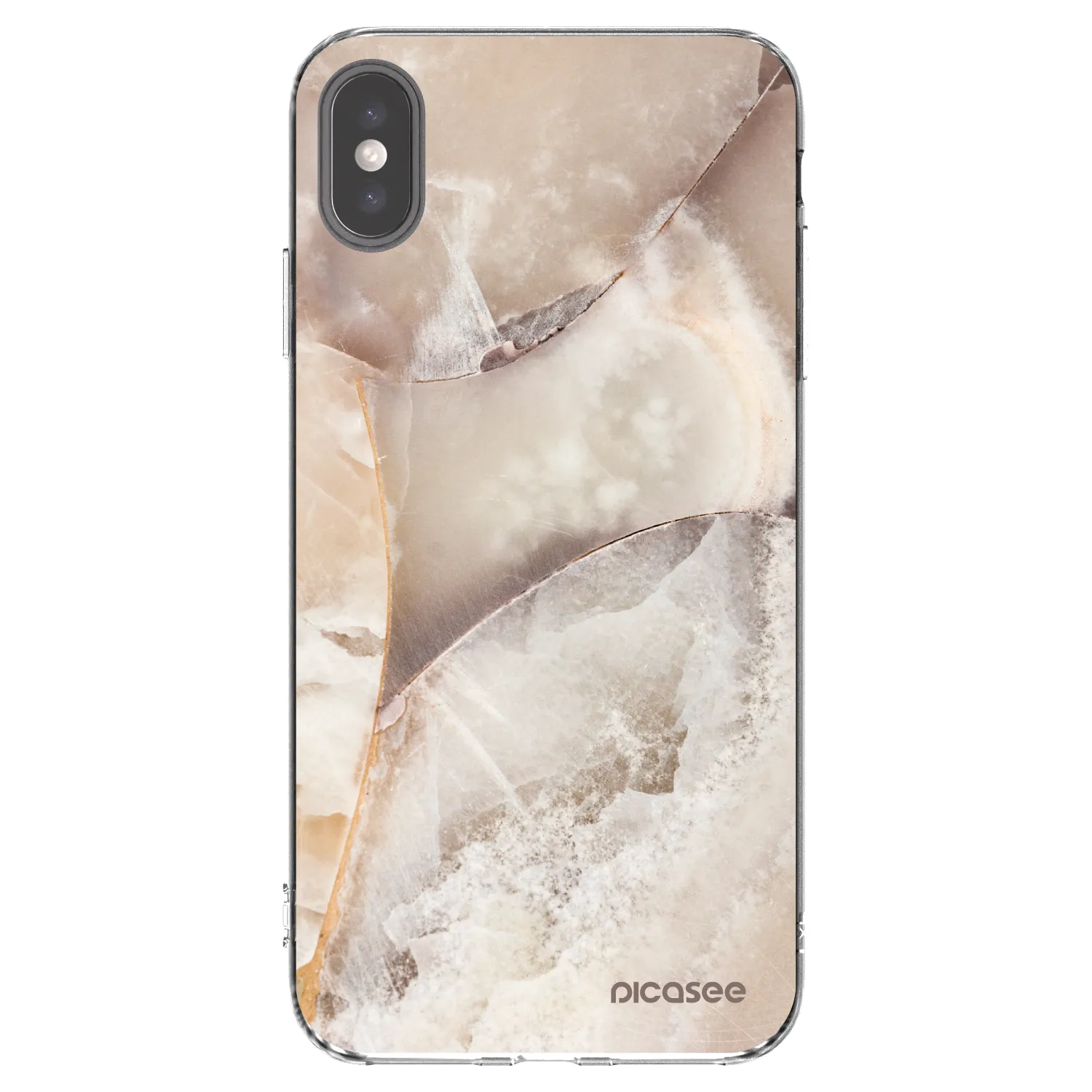 Picasee átlátszó szilikon tok az alábbi mobiltelefonokra Apple iPhone XS Max - Cream marble