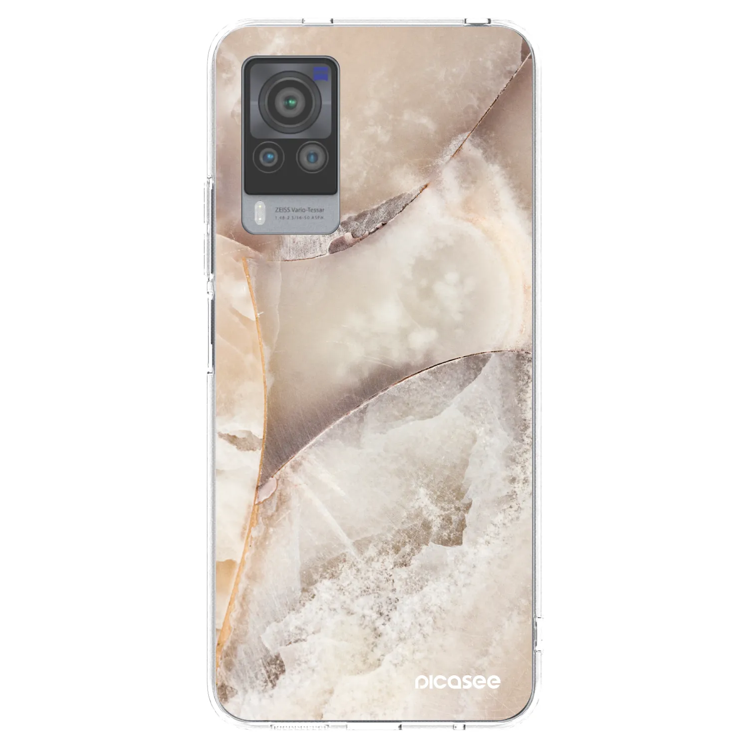 Picasee átlátszó szilikon tok az alábbi mobiltelefonokra Vivo X60 Pro 5G - Cream marble