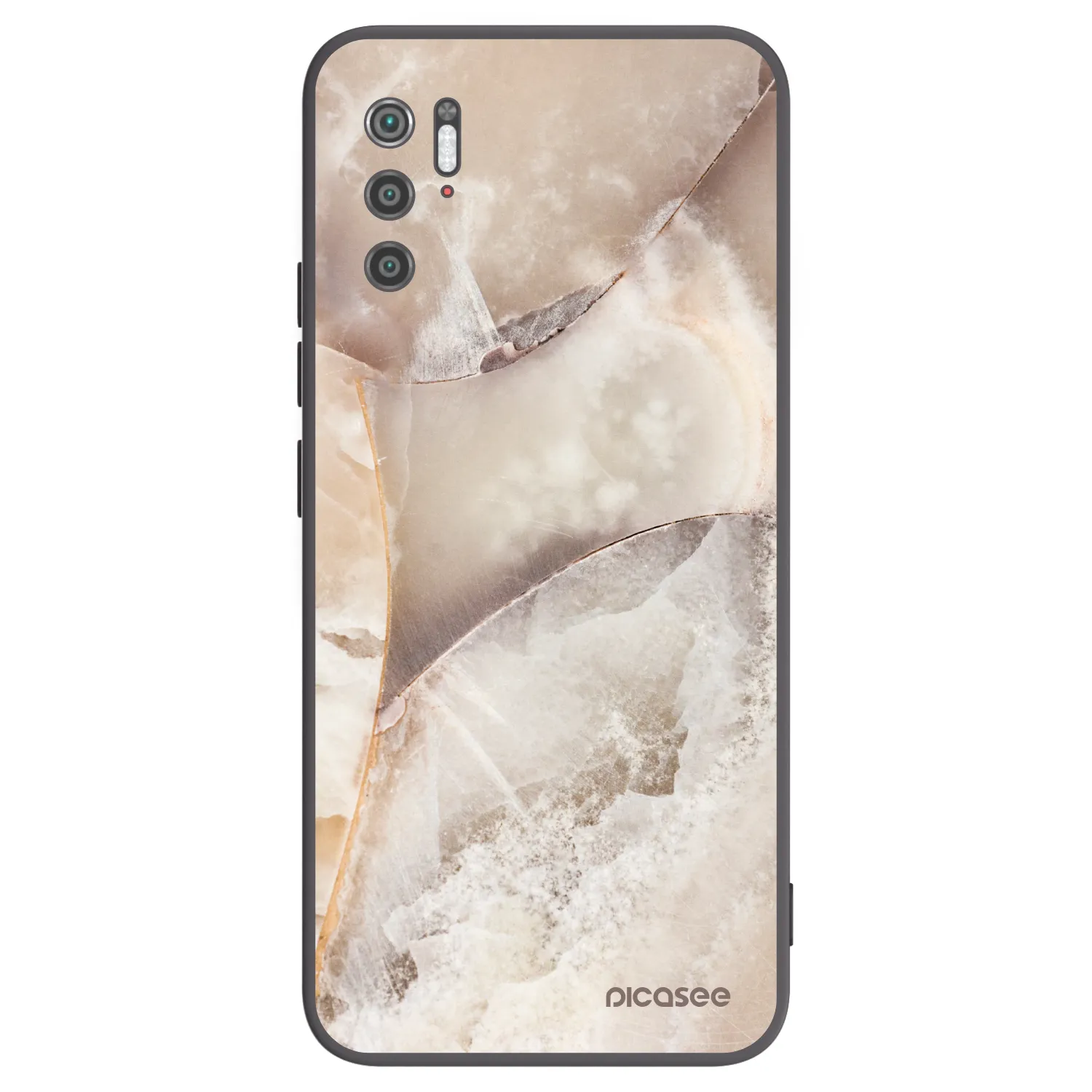Picasee fekete szilikon tok az alábbi mobiltelefonokra Xiaomi Poco M3 Pro 5G - Cream marble