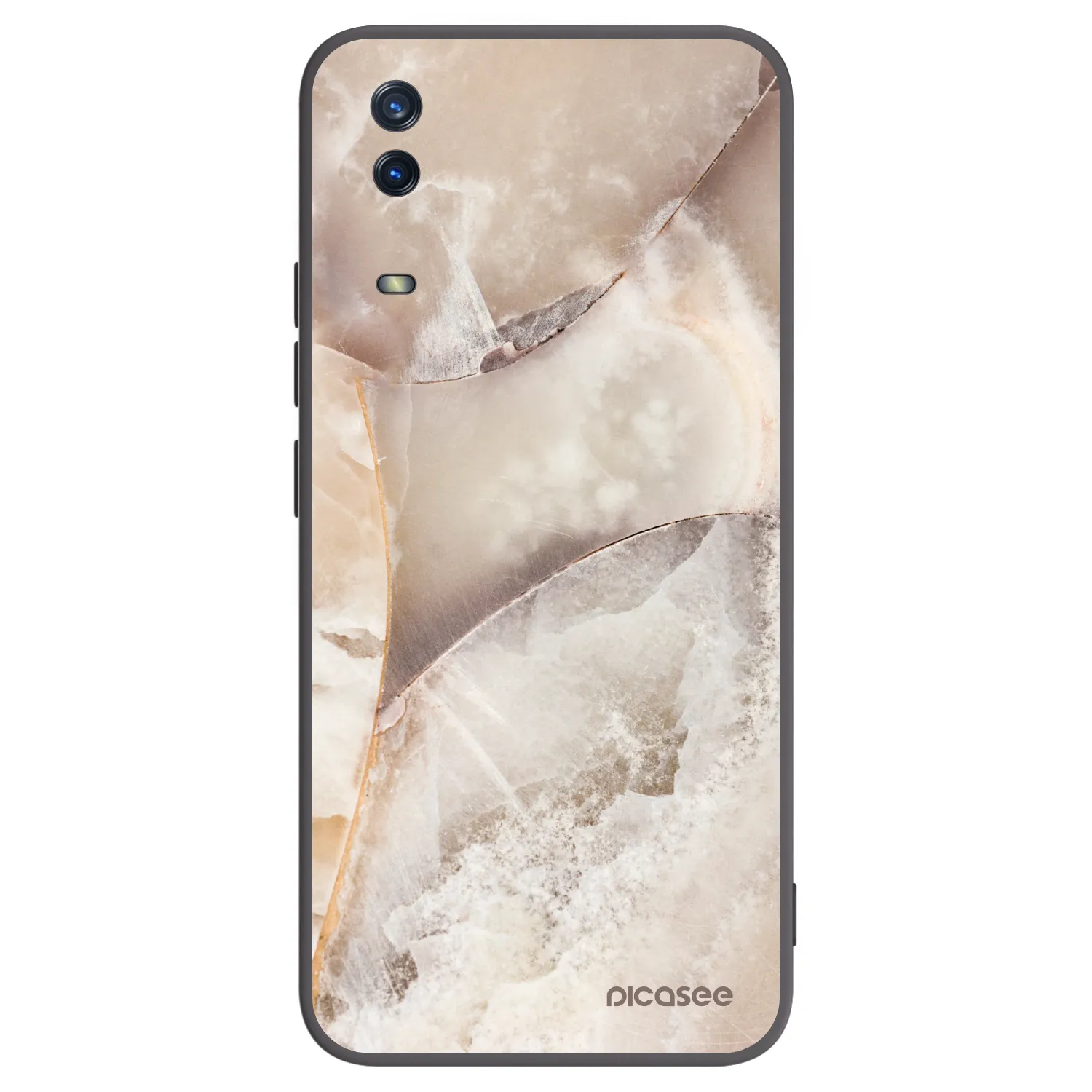 Picasee fekete szilikon tok az alábbi mobiltelefonokra Vivo Y11s - Cream marble
