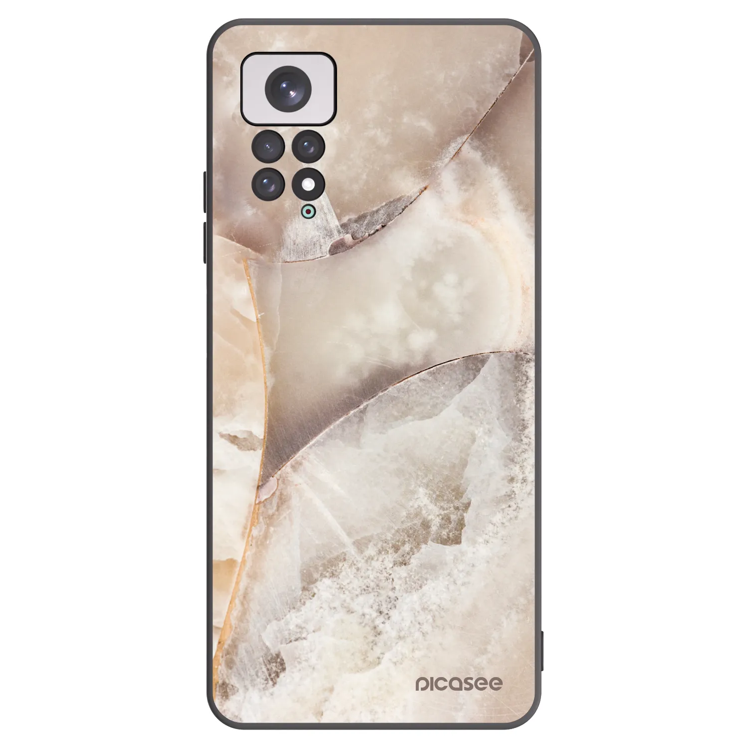 Picasee fekete szilikon tok az alábbi mobiltelefonokra Xiaomi Redmi Note 11 - Cream marble