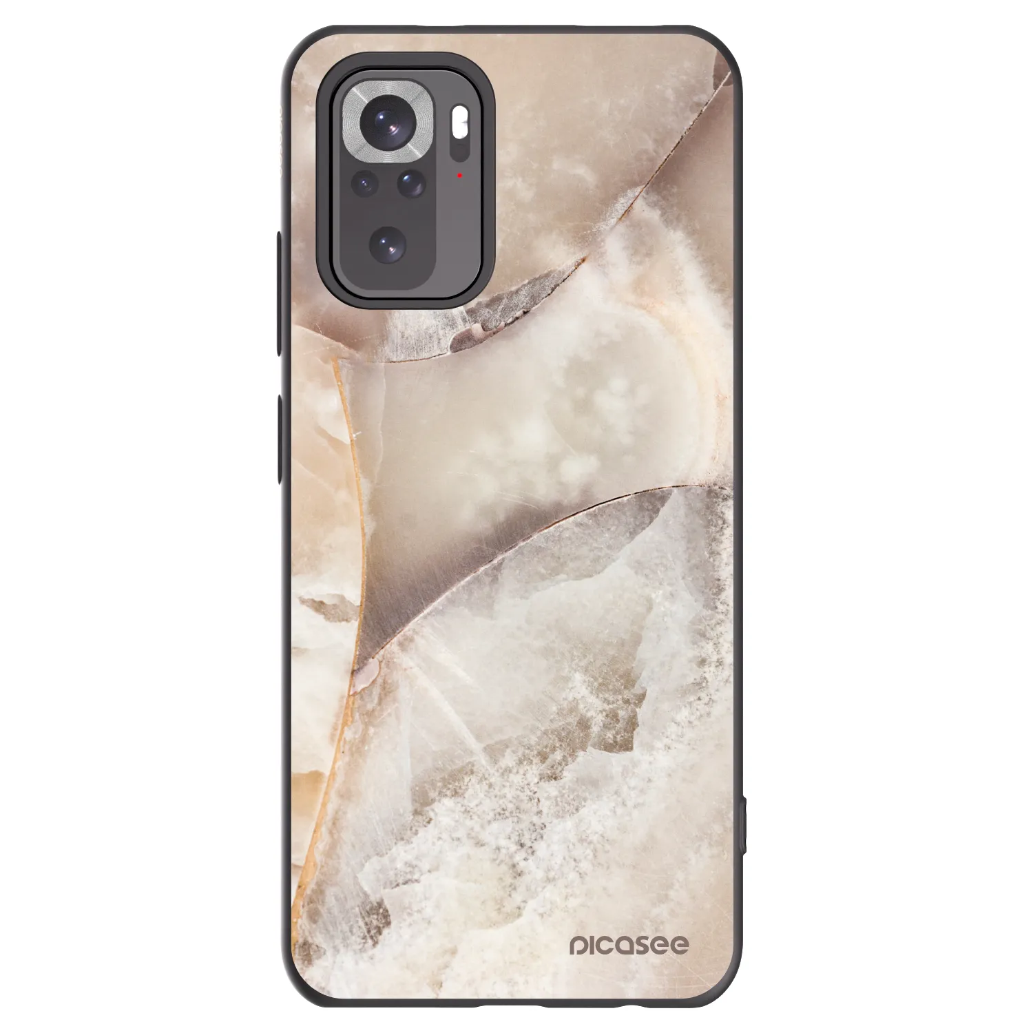Picasee fekete szilikon tok az alábbi mobiltelefonokra Xiaomi Redmi Note 11S 4G - Cream marble