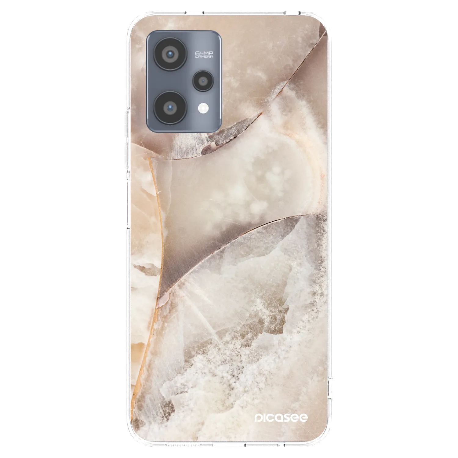 Picasee átlátszó szilikon tok az alábbi mobiltelefonokra Realme 9 Pro 5G - Cream marble