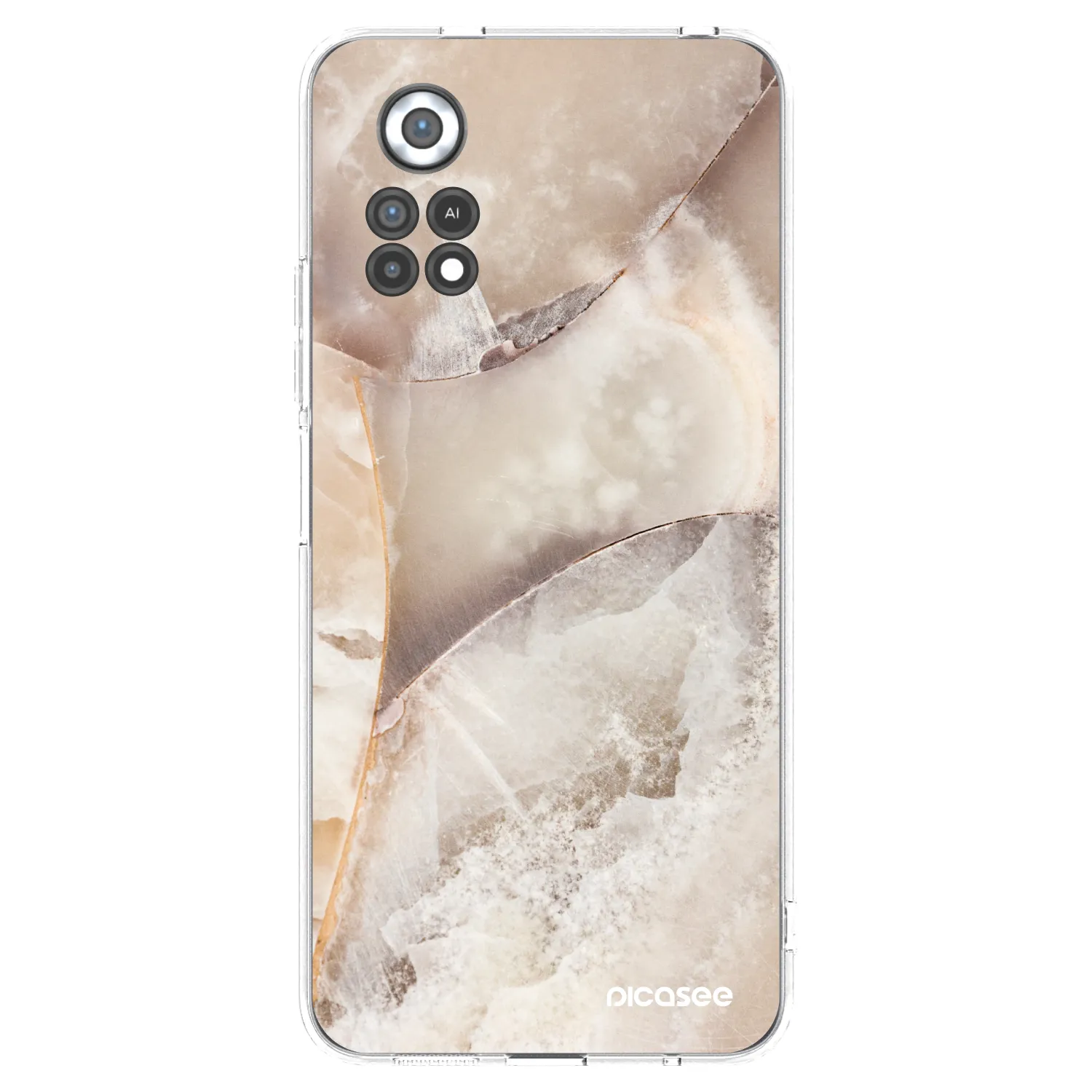 Picasee átlátszó szilikon tok az alábbi mobiltelefonokra Xiaomi Poco X4 Pro 5G - Cream marble