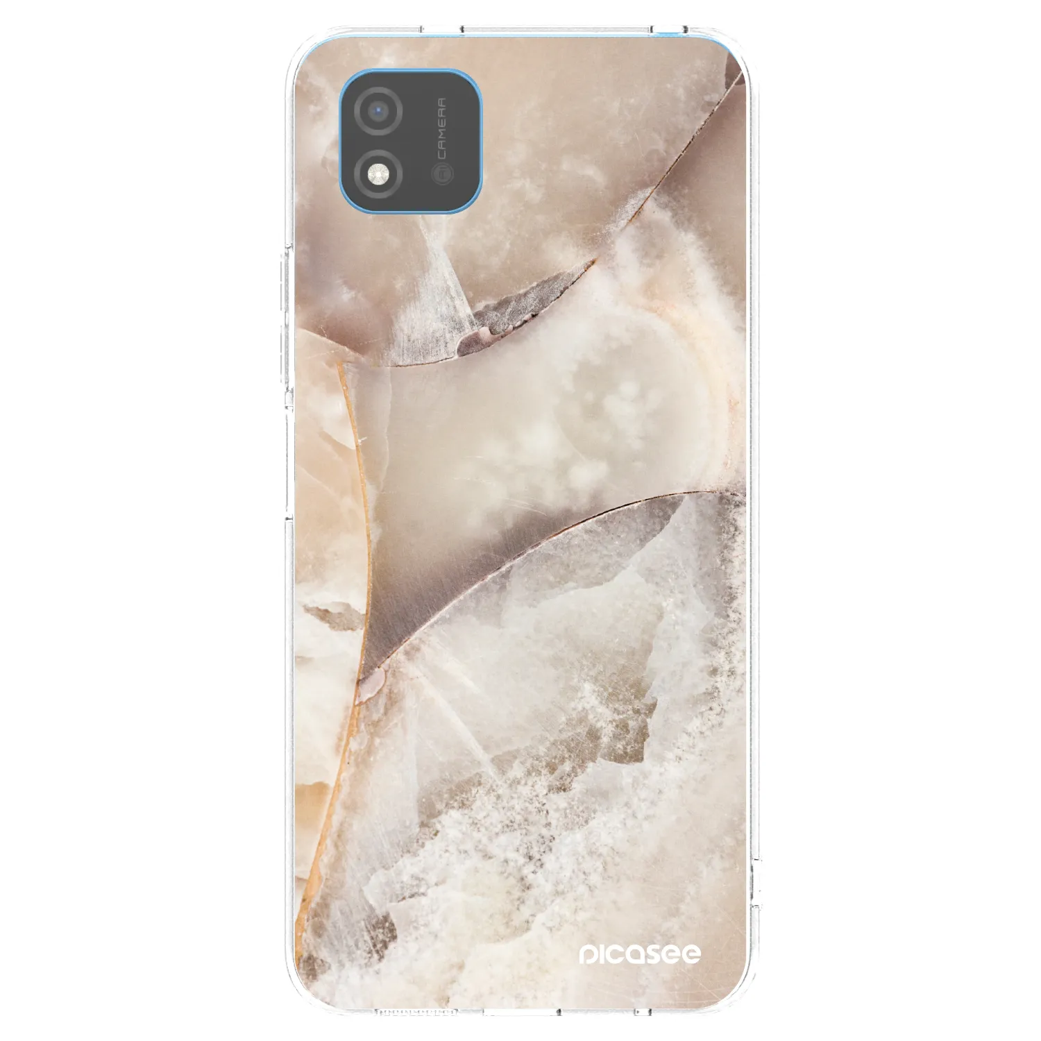 Picasee átlátszó szilikon tok az alábbi mobiltelefonokra Realme C11 (2021) - Cream marble