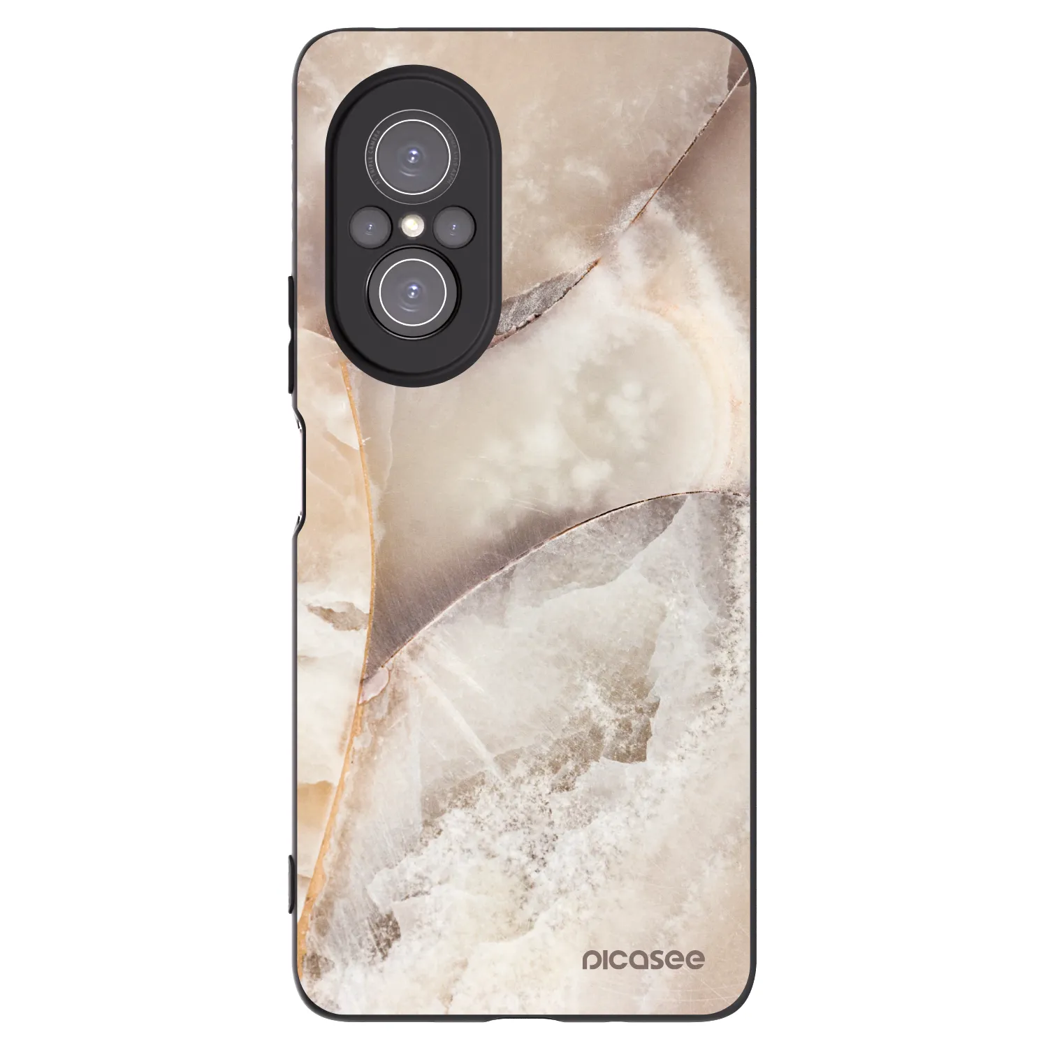 Picasee fekete szilikon tok az alábbi mobiltelefonokra Huawei Nova 9 SE - Cream marble