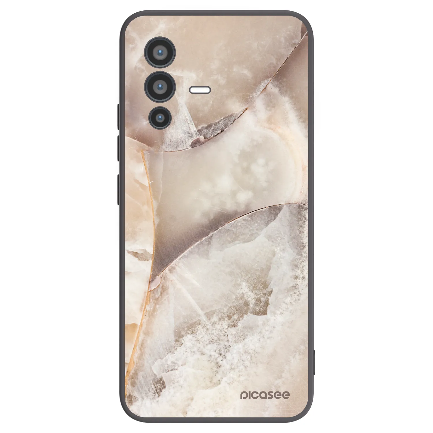 Picasee fekete szilikon tok az alábbi mobiltelefonokra Vivo V23 5G - Cream marble