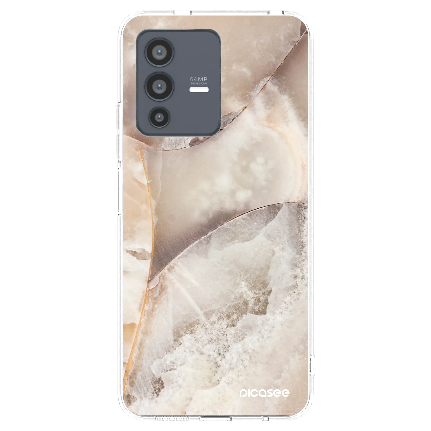 Picasee átlátszó szilikon tok az alábbi mobiltelefonokra Vivo V23 5G - Cream marble