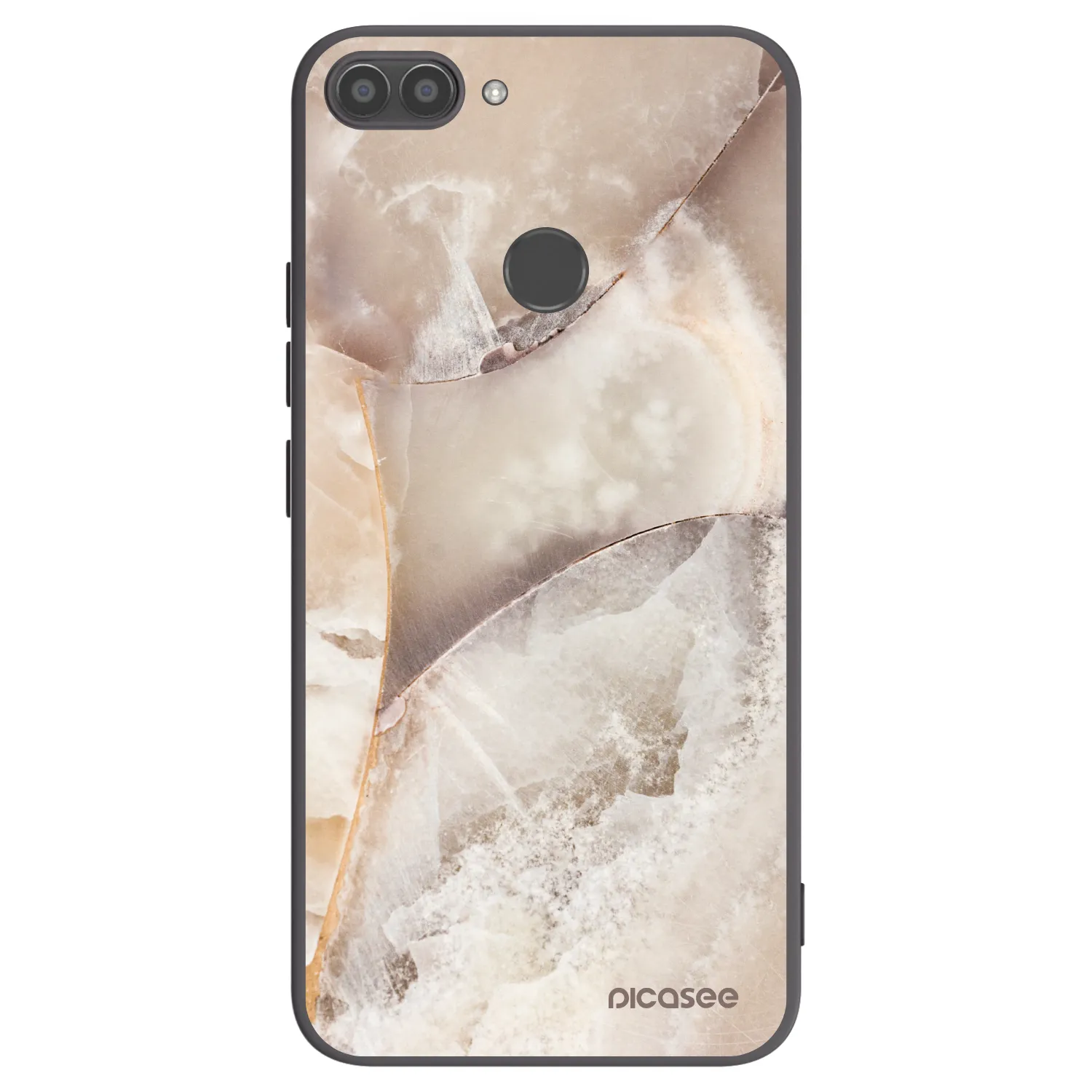 Picasee fekete szilikon tok az alábbi mobiltelefonokra Huawei P Smart - Cream marble